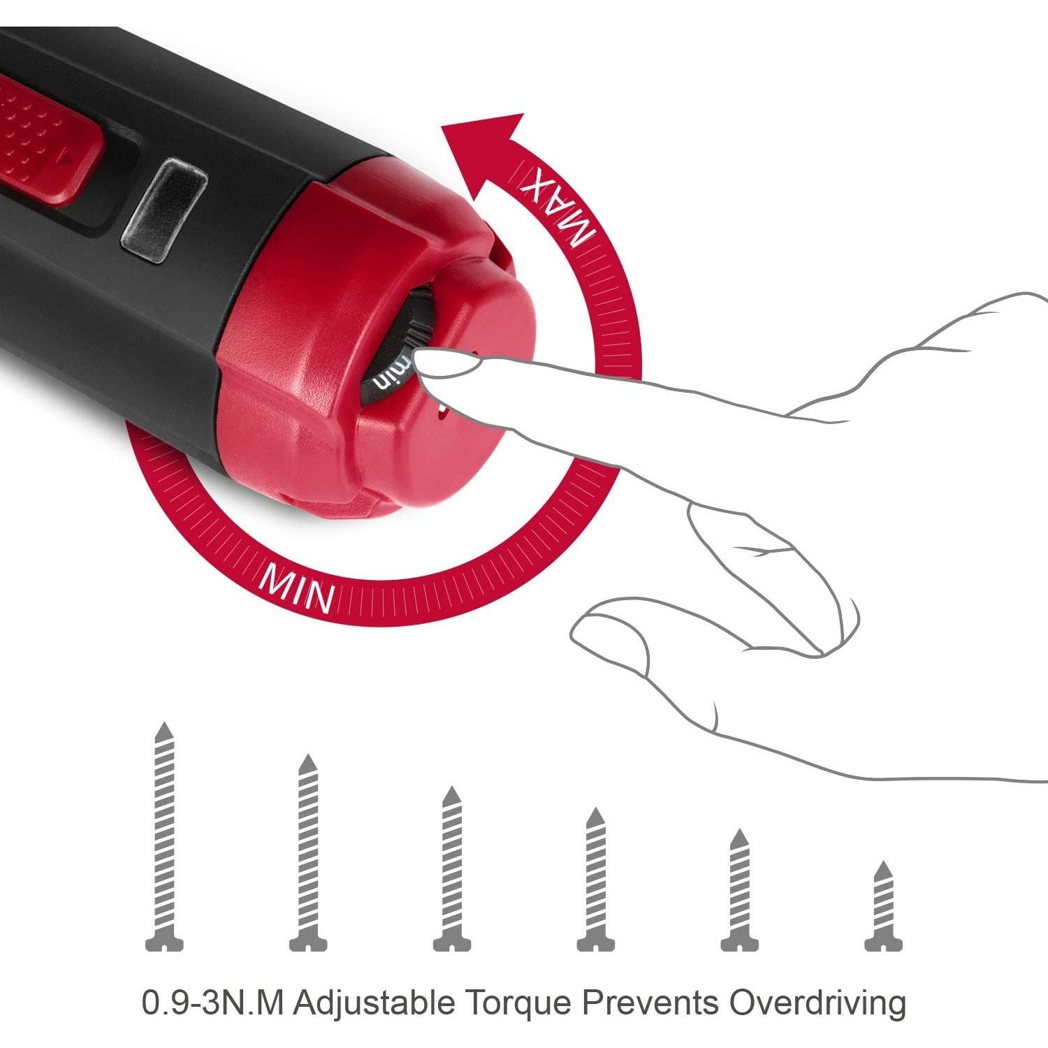 Destornillador Eléctrico Mini Inalámbrico Eastvolt 4V con 32 Puntas