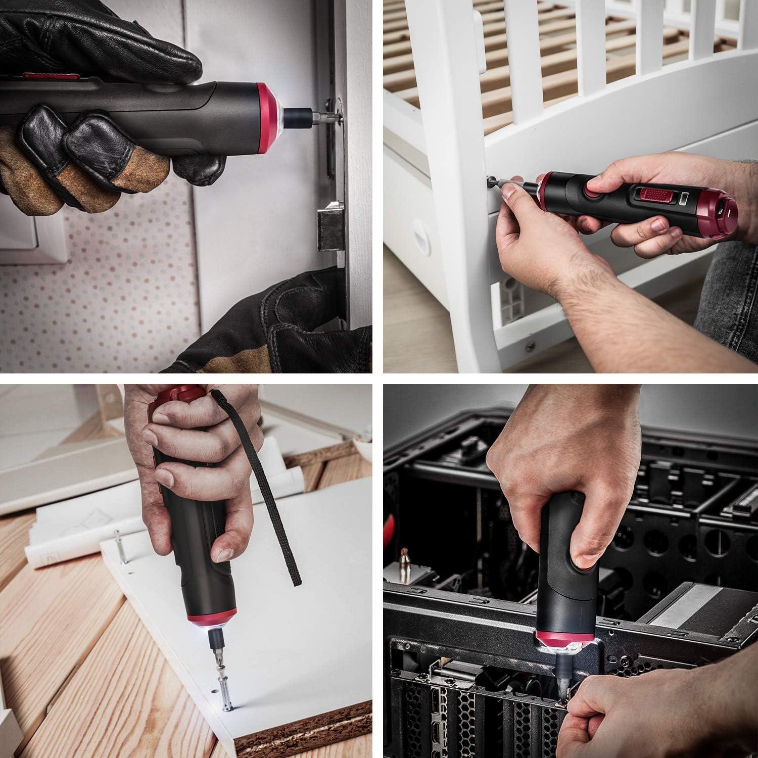 Destornillador Eléctrico Mini Inalámbrico Eastvolt 4V con 32 Puntas