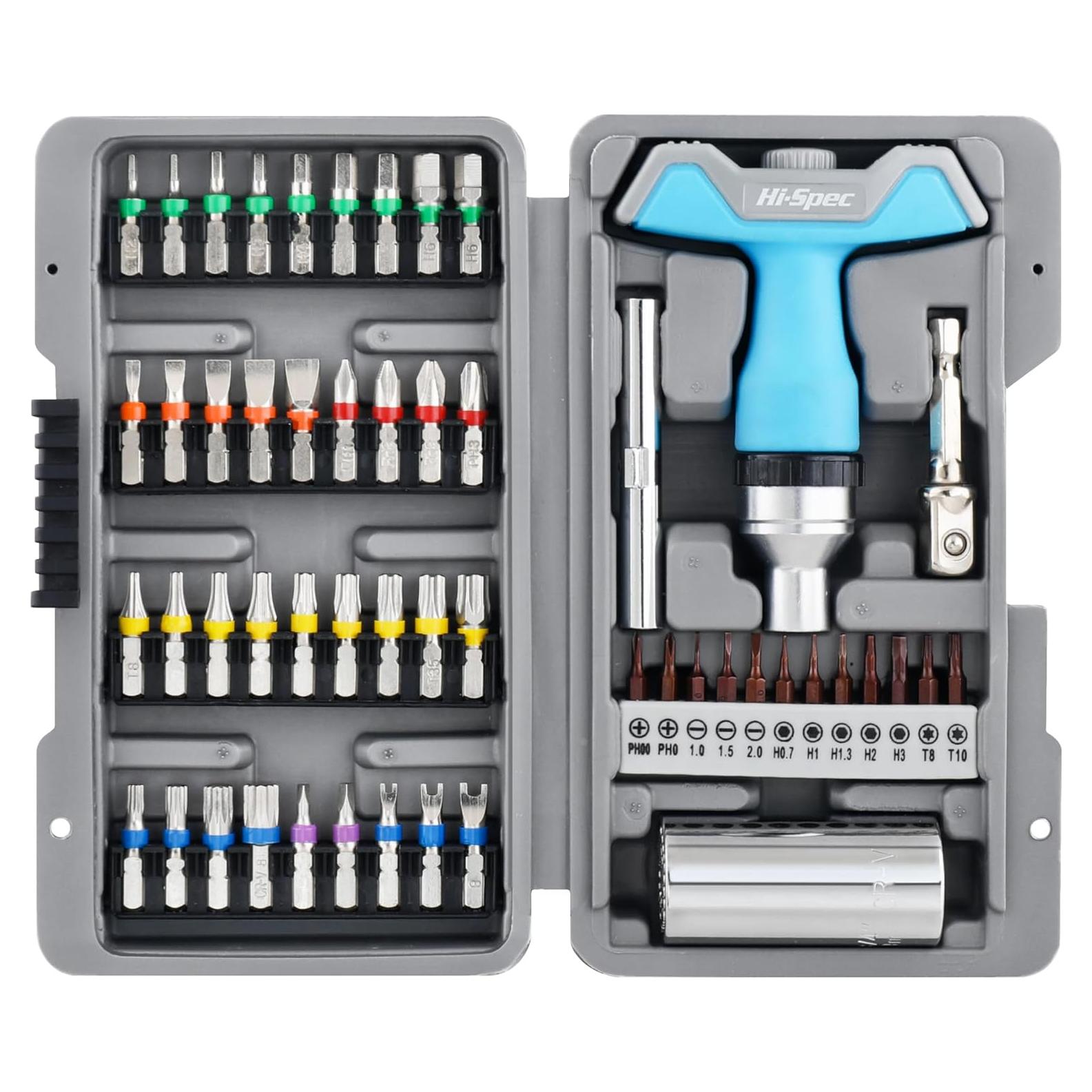 Juego de 52 Piezas de Puntas de Destornillador Hi-Spec