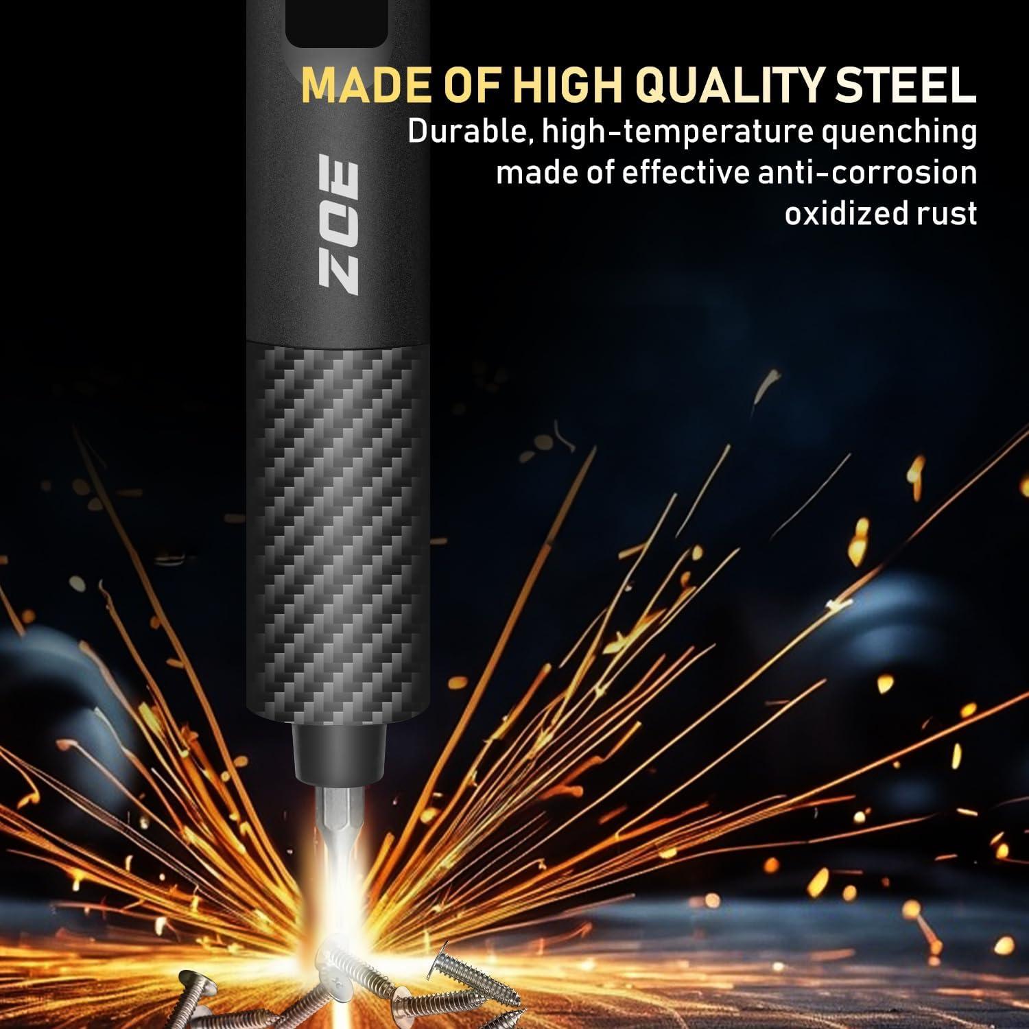 Juego de Destornilladores Eléctrico ZOE 71 en 1 con Luz LED