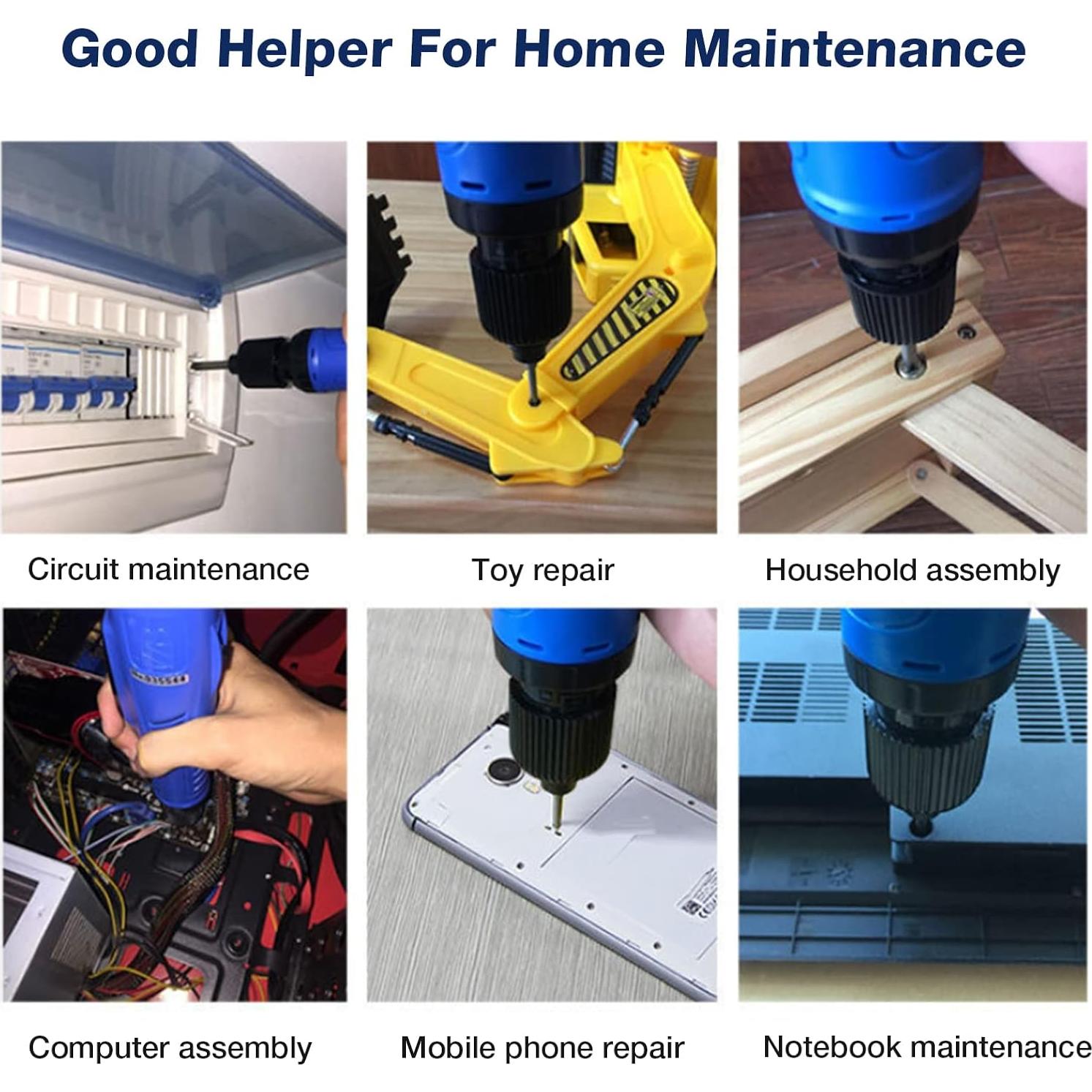 Destornillador Eléctrico Ajustable Walfront 900RPM 6.35mm