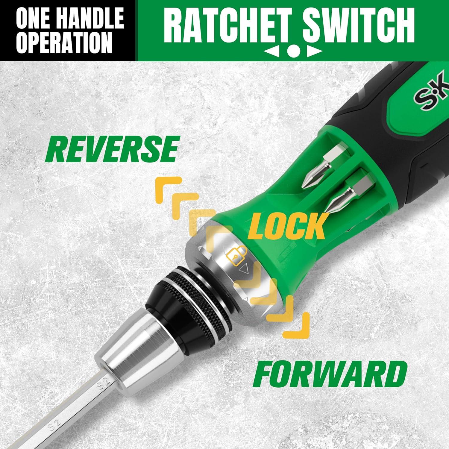 Destornillador de Trinquete 22-en-1 SK con Puntas Intercambiables