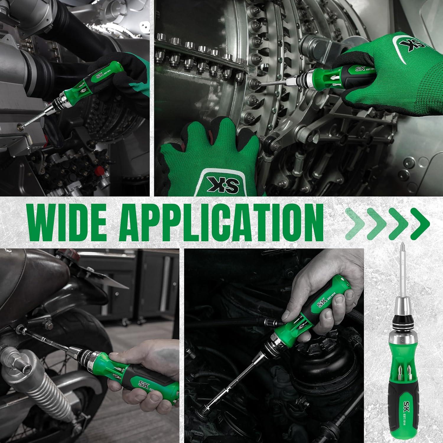 Destornillador de Trinquete 22-en-1 SK con Puntas Intercambiables