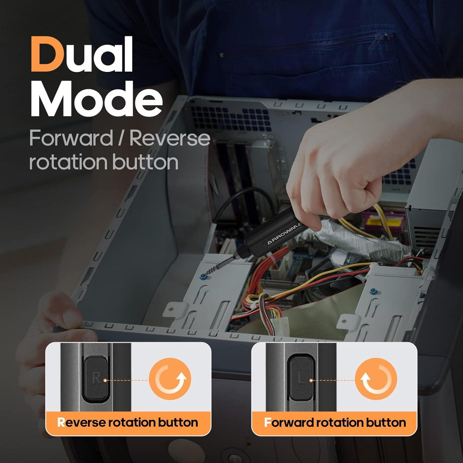 Destornillador Eléctrico AM ARROWMAX SES-BLACK 34 Puntas 500mAh