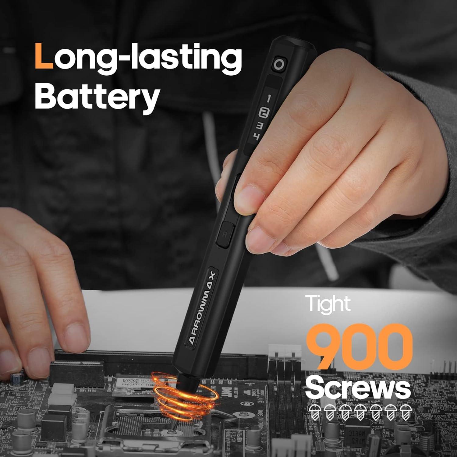 Destornillador Eléctrico AM ARROWMAX SES-BLACK 34 Puntas 500mAh