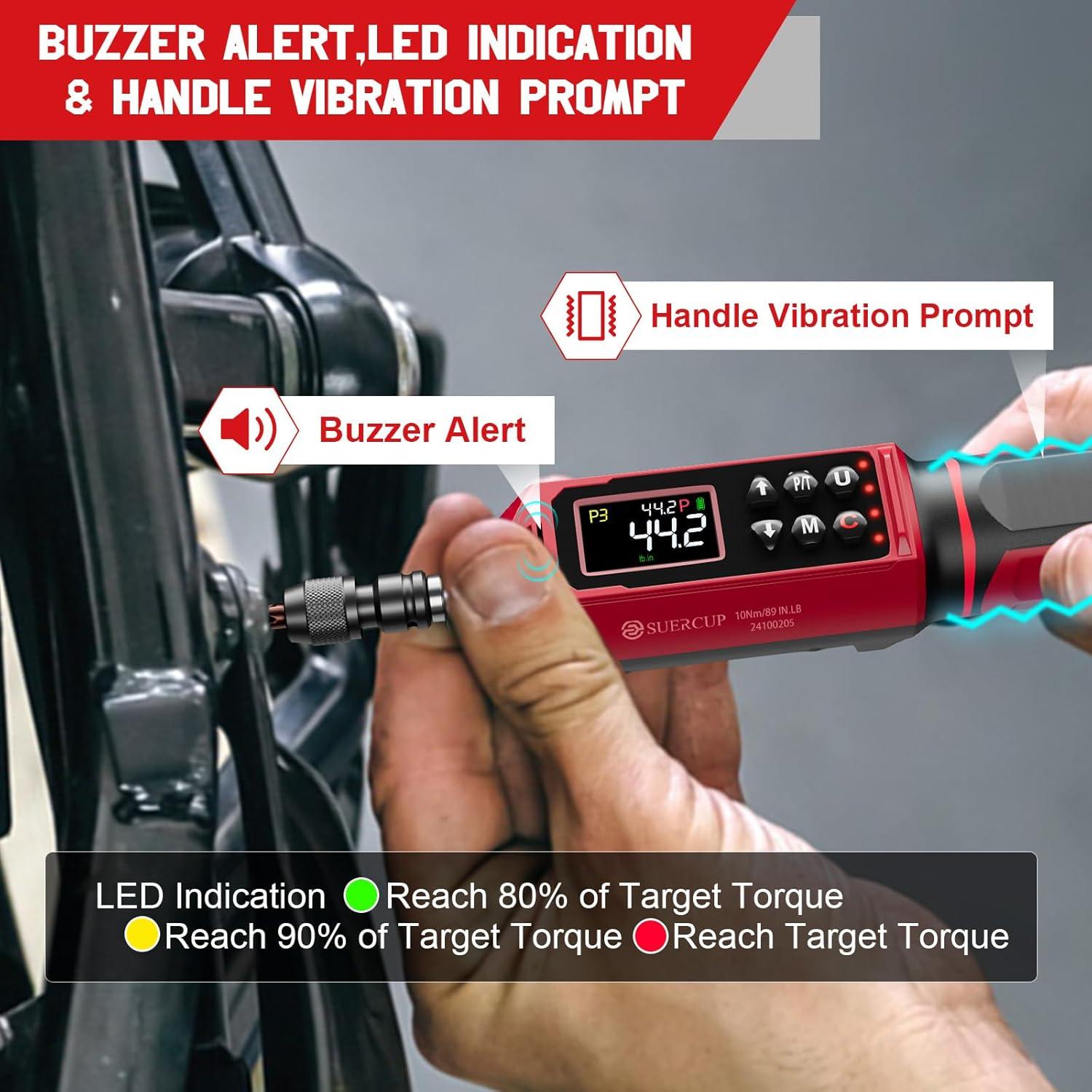 Destornillador de Par Digital SUERCUP 0.15-10Nm 9 Modos