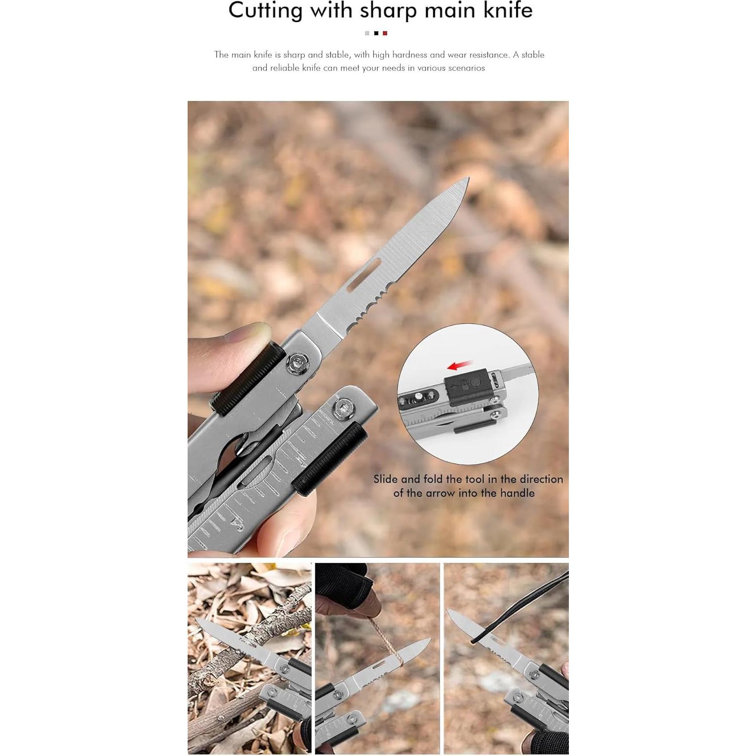 Alicate Multifuncional GXMRHWY 13 en 1 Acero Inoxidable Plata