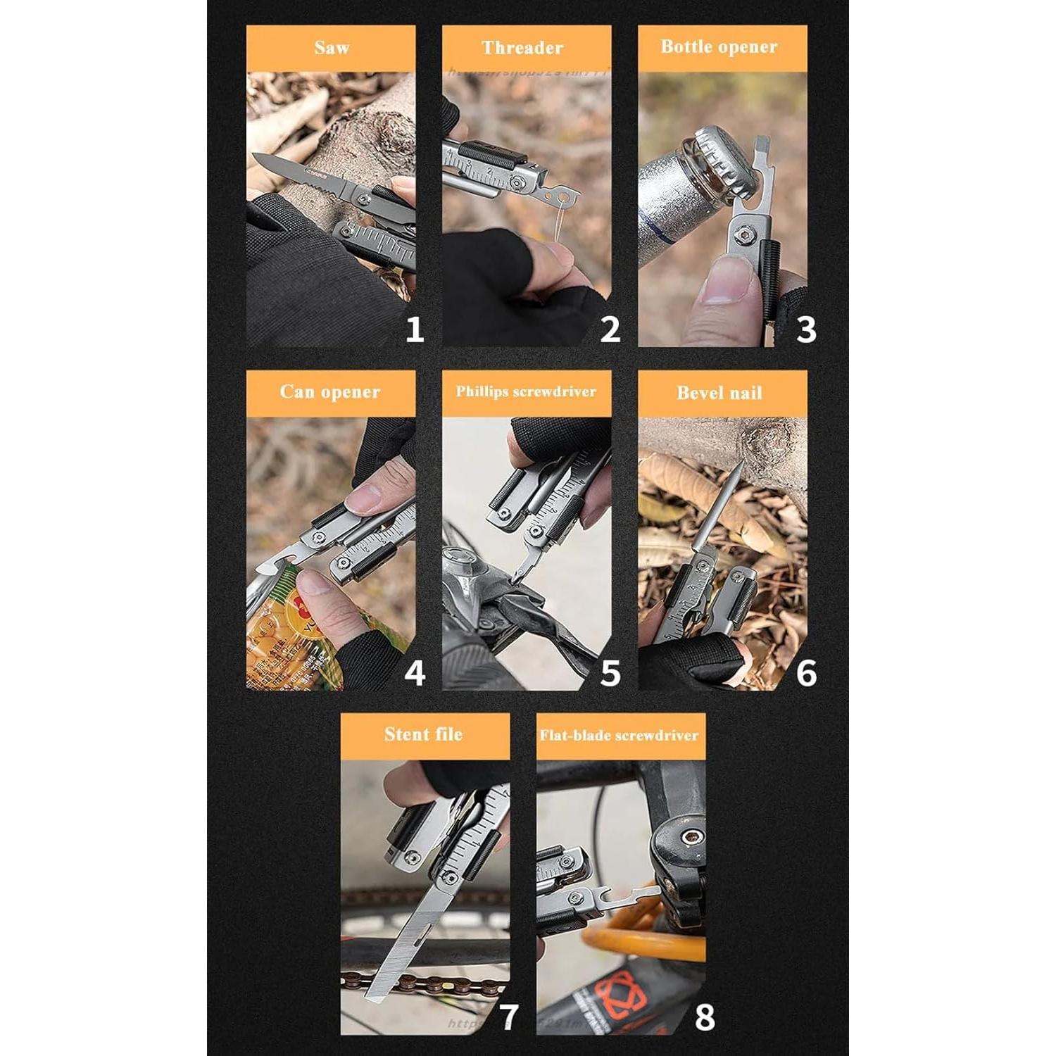 Alicate Multifuncional GXMRHWY 13 en 1 Acero Inoxidable Plata