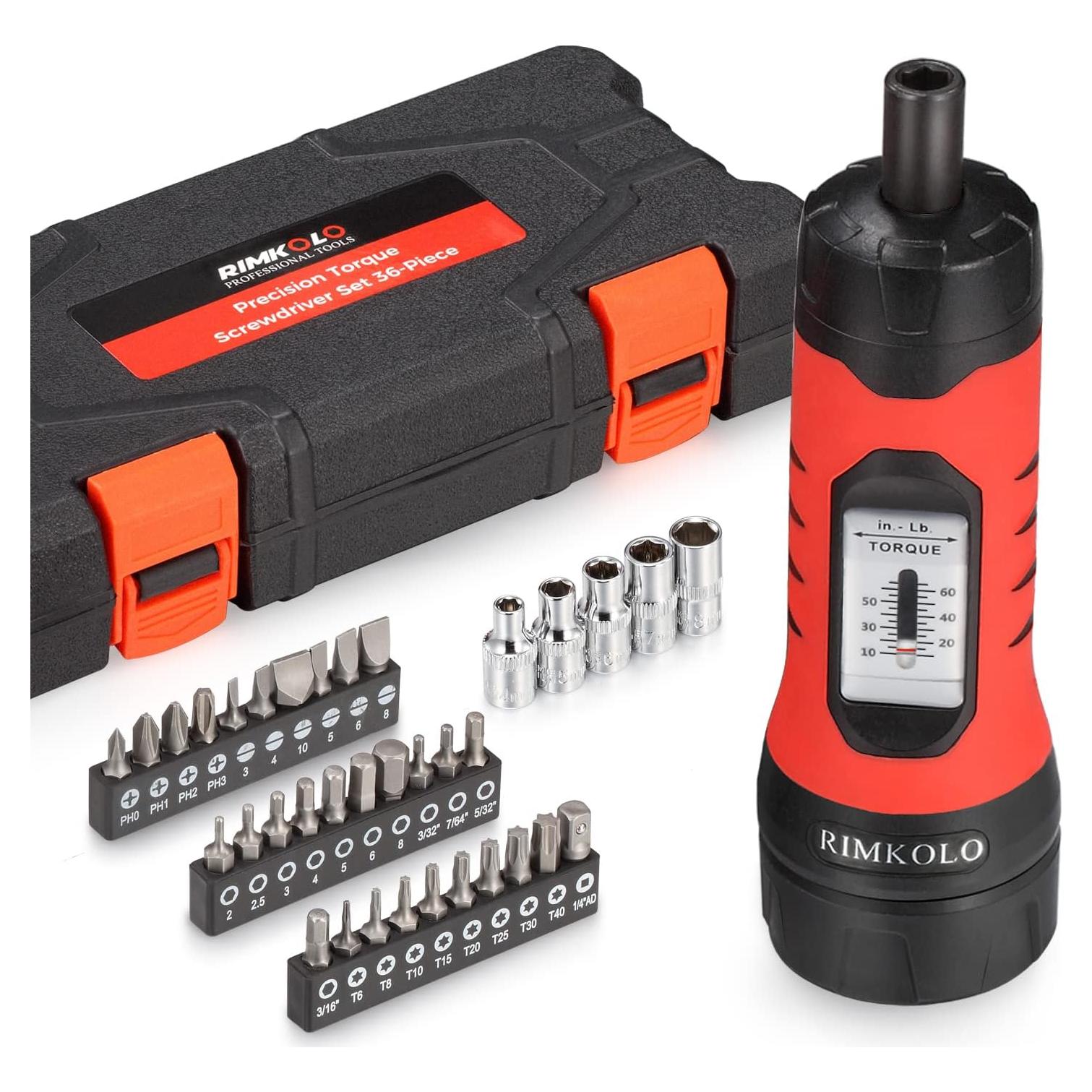 Juego de Llave de Torque RIMKOLO NLQZ-01 con 30 Puntas y Estuche