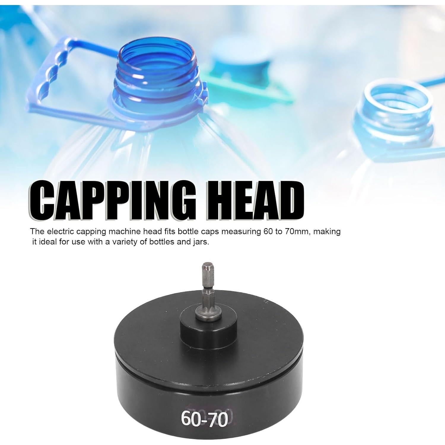 Cabezal de Taponado Eléctrico Fockety 60-70mm para Botellas