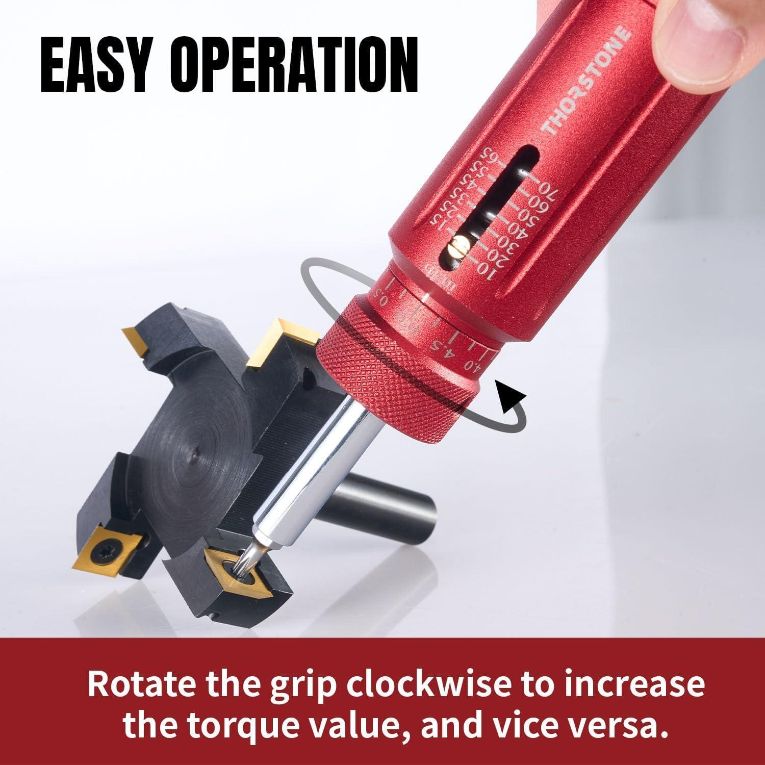 Juego de Llave de Torque Thorstone 40 Piezas 1/4'' 10-70 In-lbs