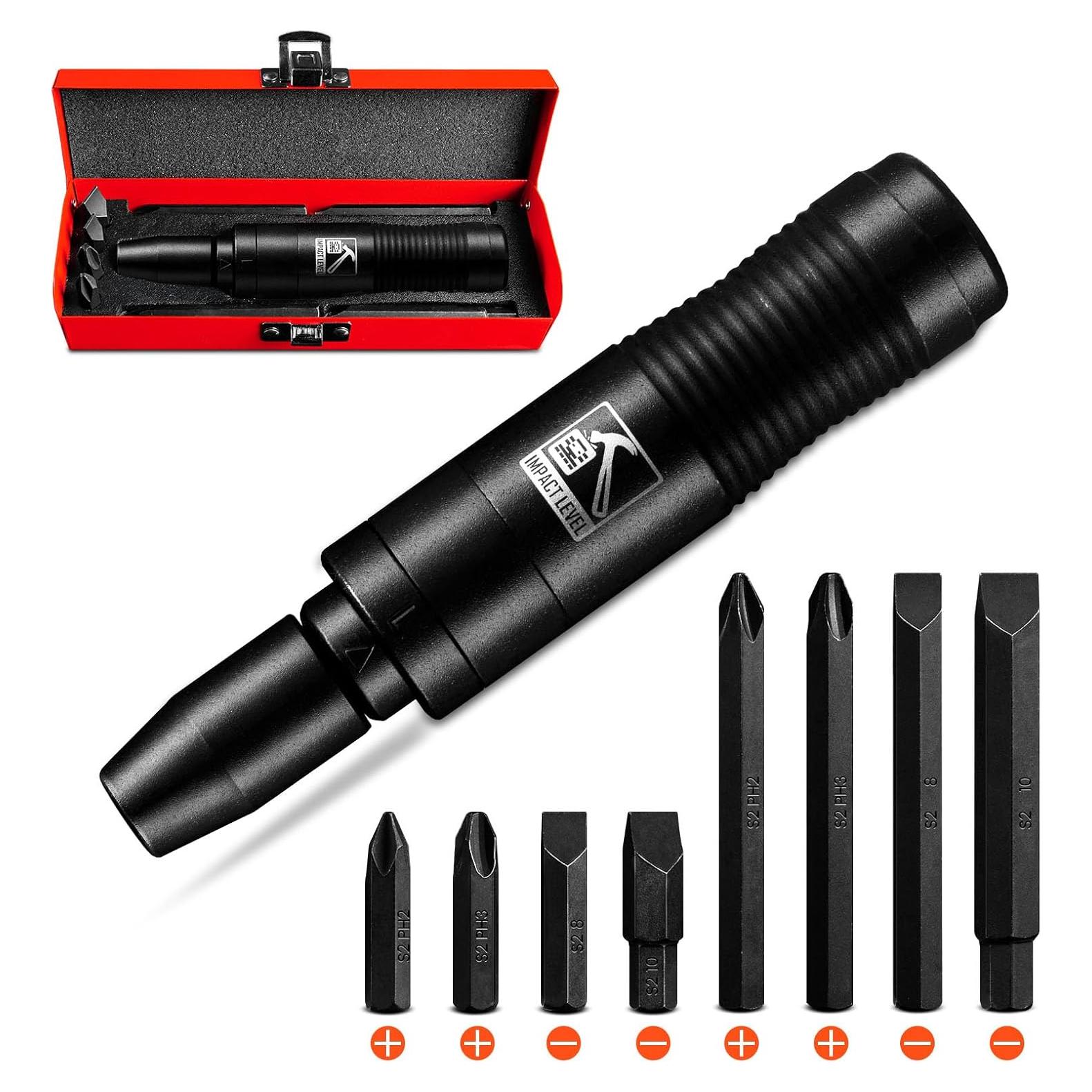 Juego de Destornillador de Impacto BLACKROBOT 1/2" CR-V 10 Piezas