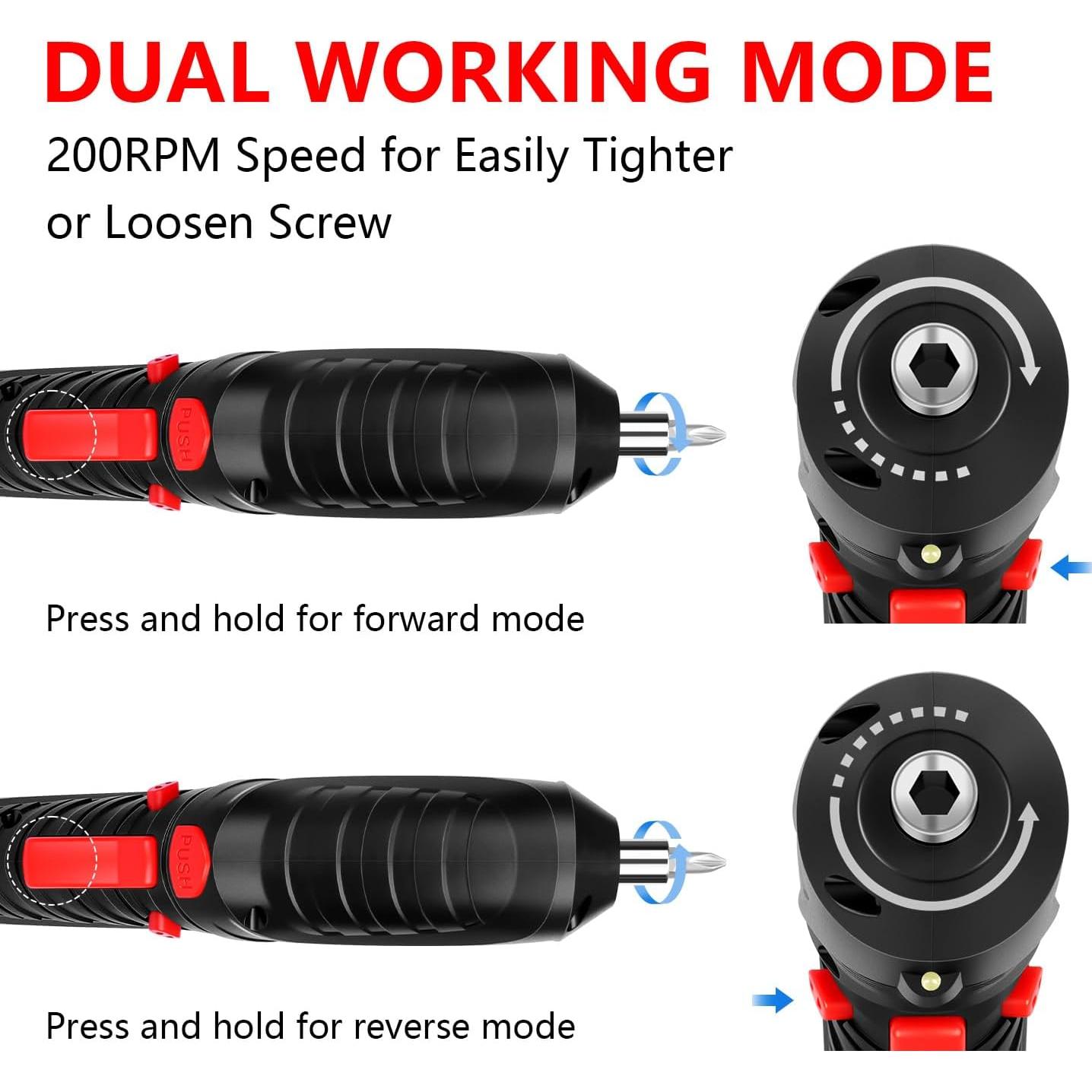 Destornillador Eléctrico Inalámbrico JENABOM 3.6V 47 Piezas