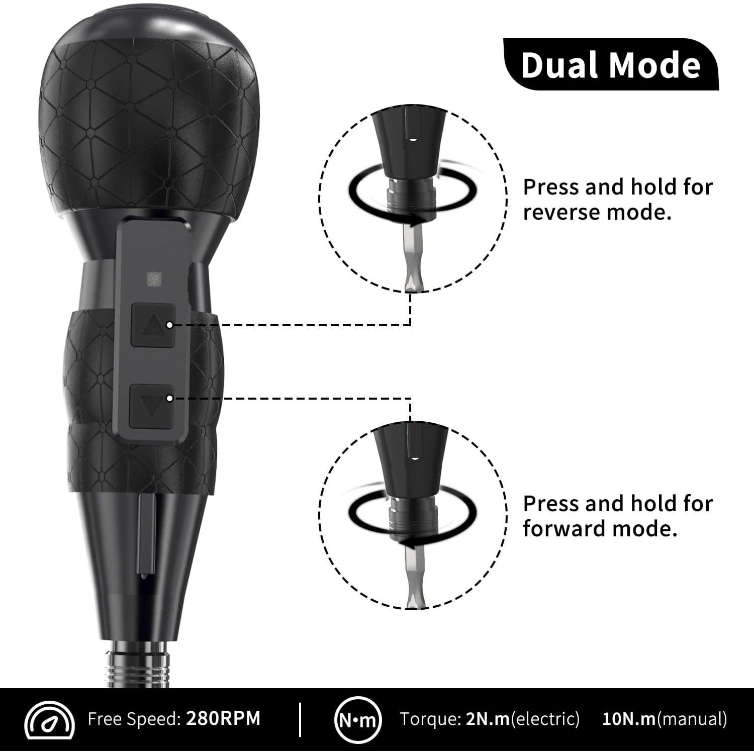 Destornillador Eléctrico Inalámbrico Hillyfe 2500mAh con Luz LED