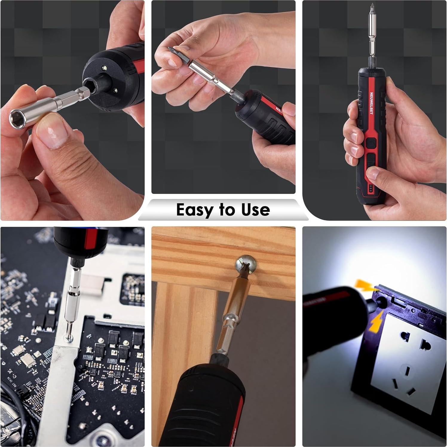 Destornillador Inalámbrico 4V NEUWELBET con Carga USB-C