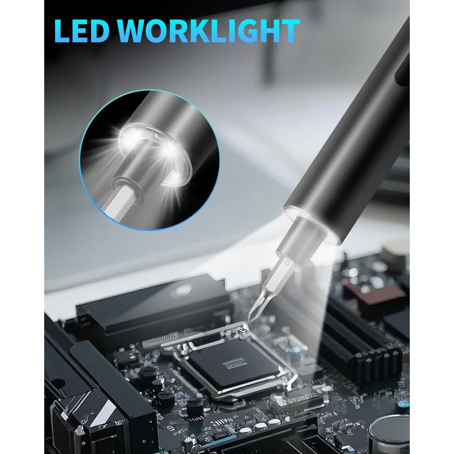 Destornillador Eléctrico WorkBless 3.7V 24 en 1 Recargable USB-C