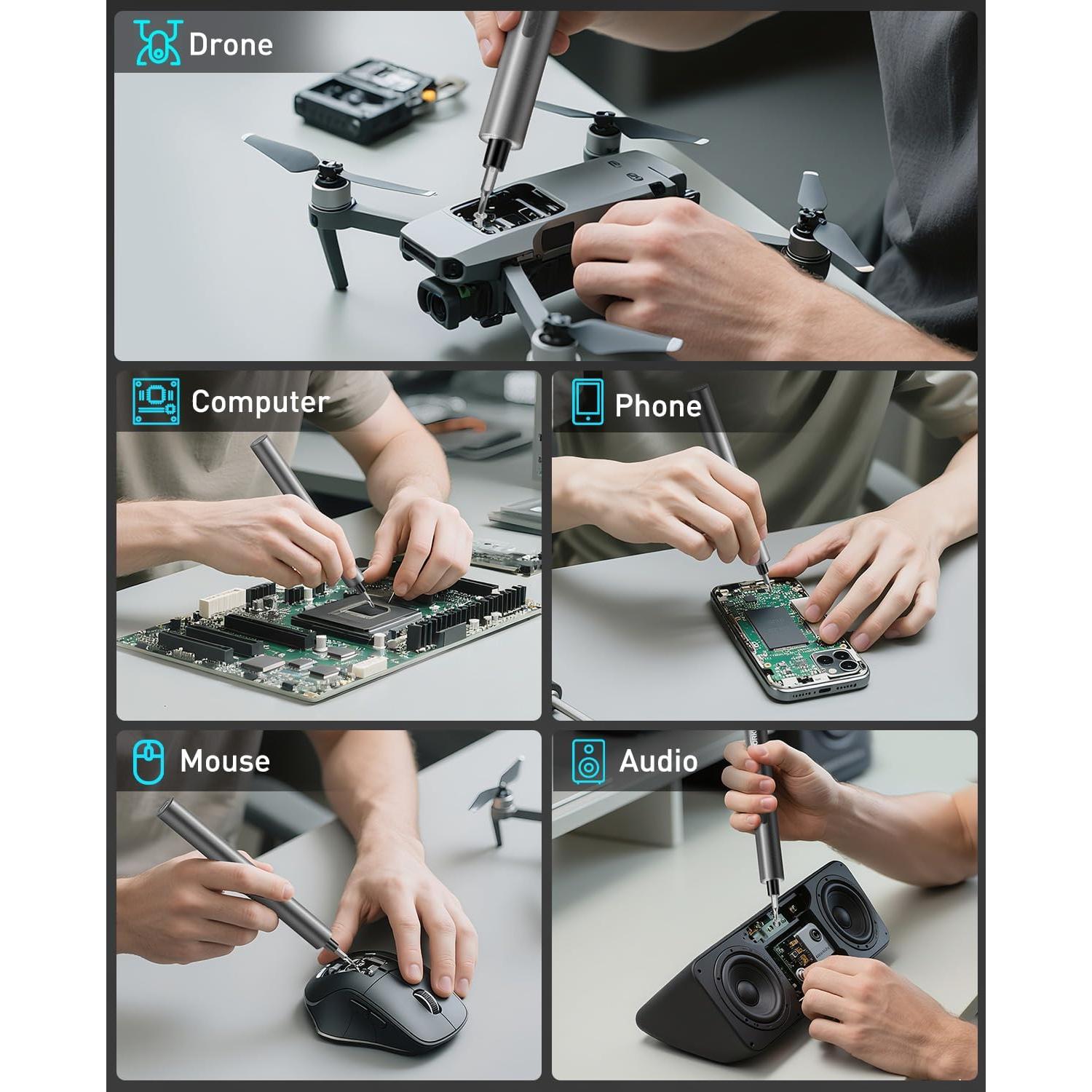 Destornillador Eléctrico WorkBless 3.7V 24 en 1 Recargable USB-C