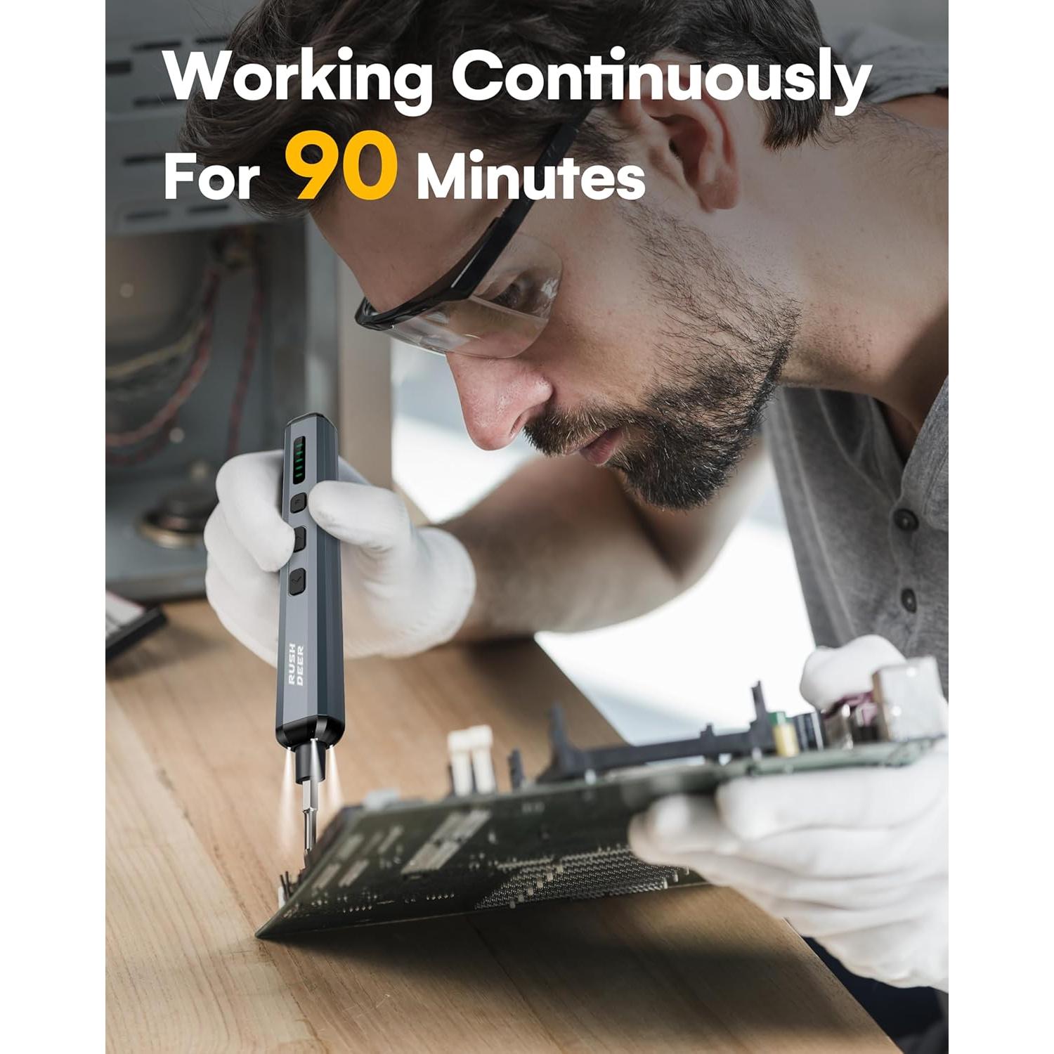 Destornillador Eléctrico Rush Deer 70 en 1 Mini Recargable