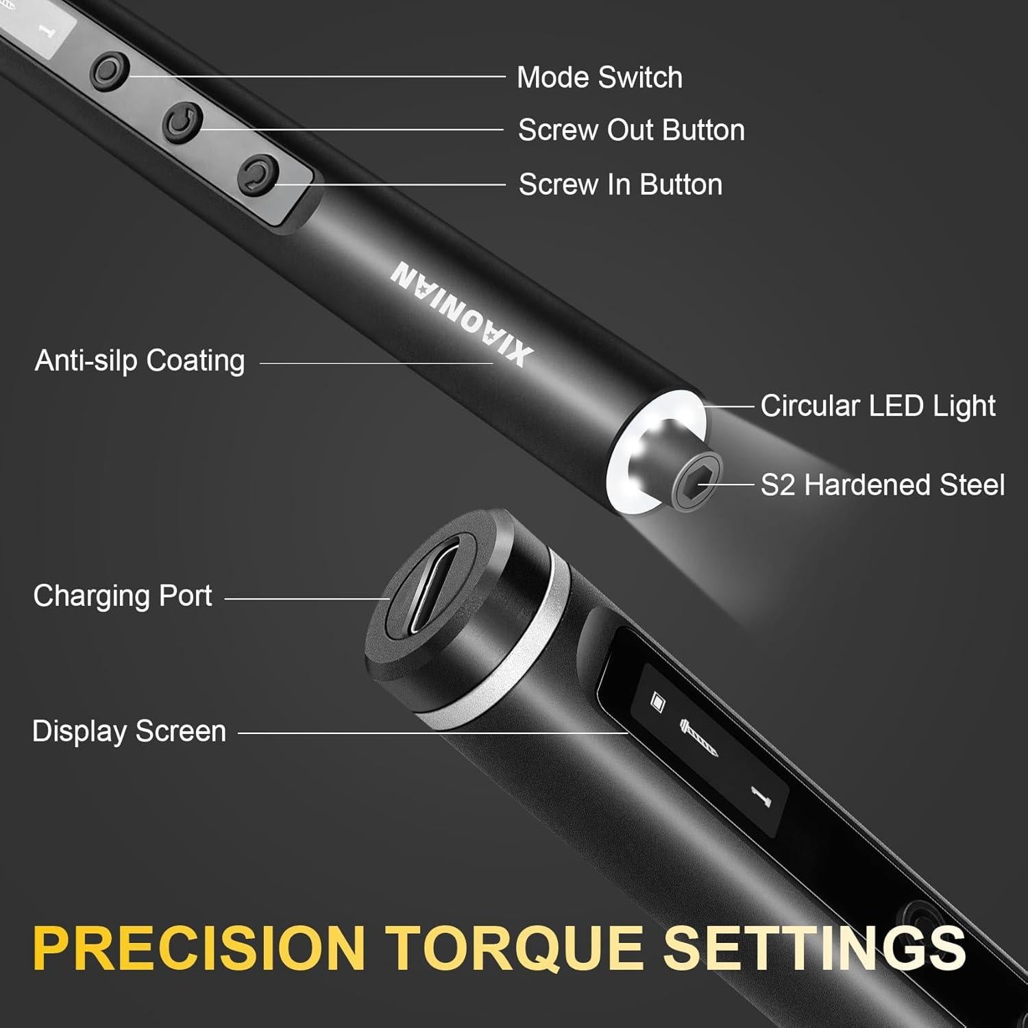 Destornillador Eléctrico de Precisión XIAONIAN 3.7V 76 en 1