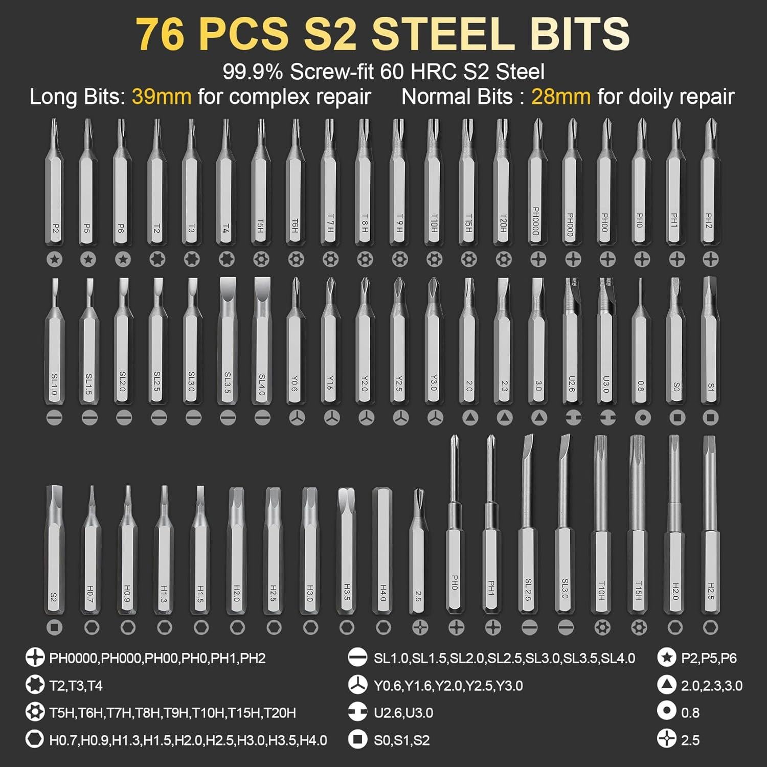Destornillador Eléctrico de Precisión XIAONIAN 3.7V 76 en 1