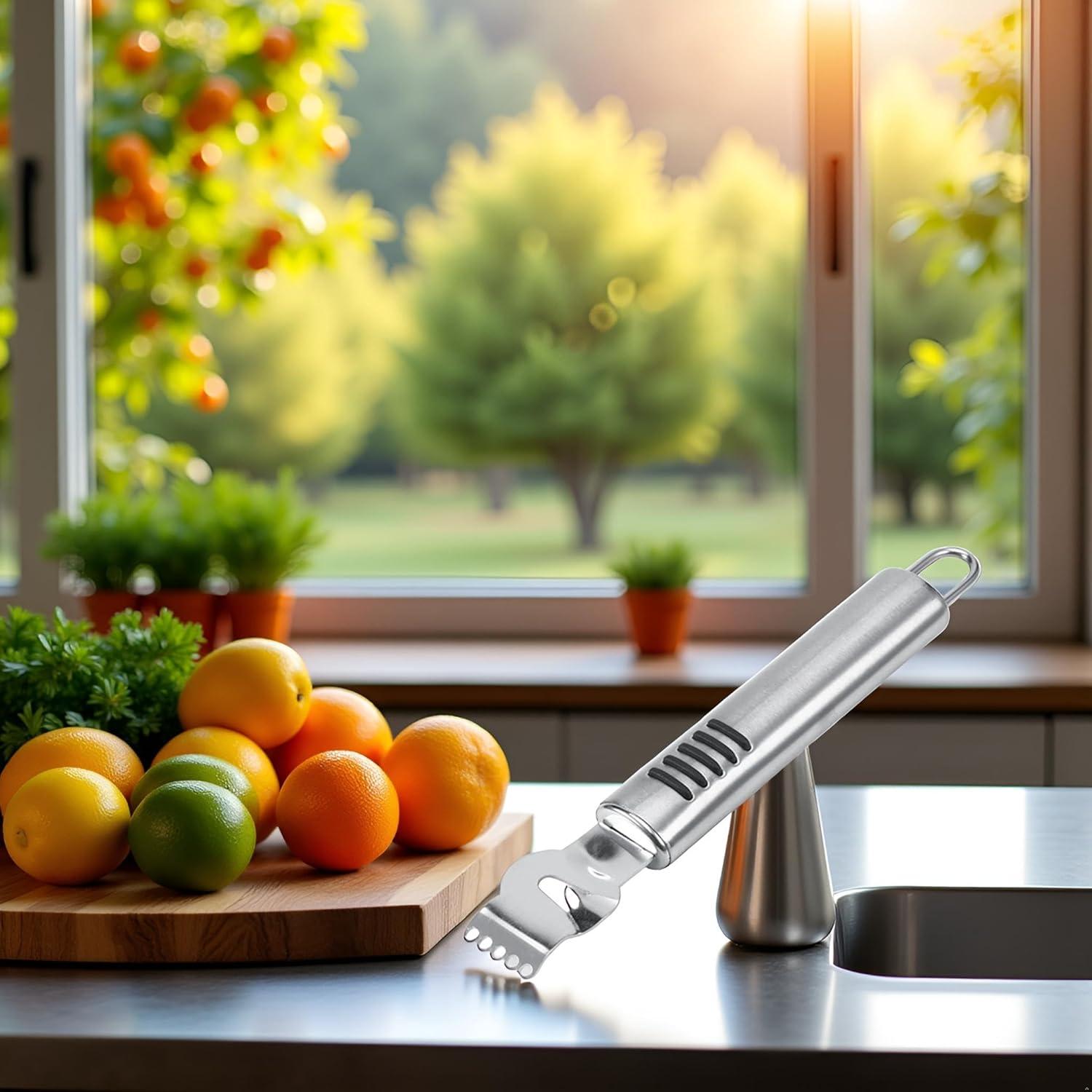 Rallador y Pelador de Cítricos PurYupearl de Acero Inoxidable