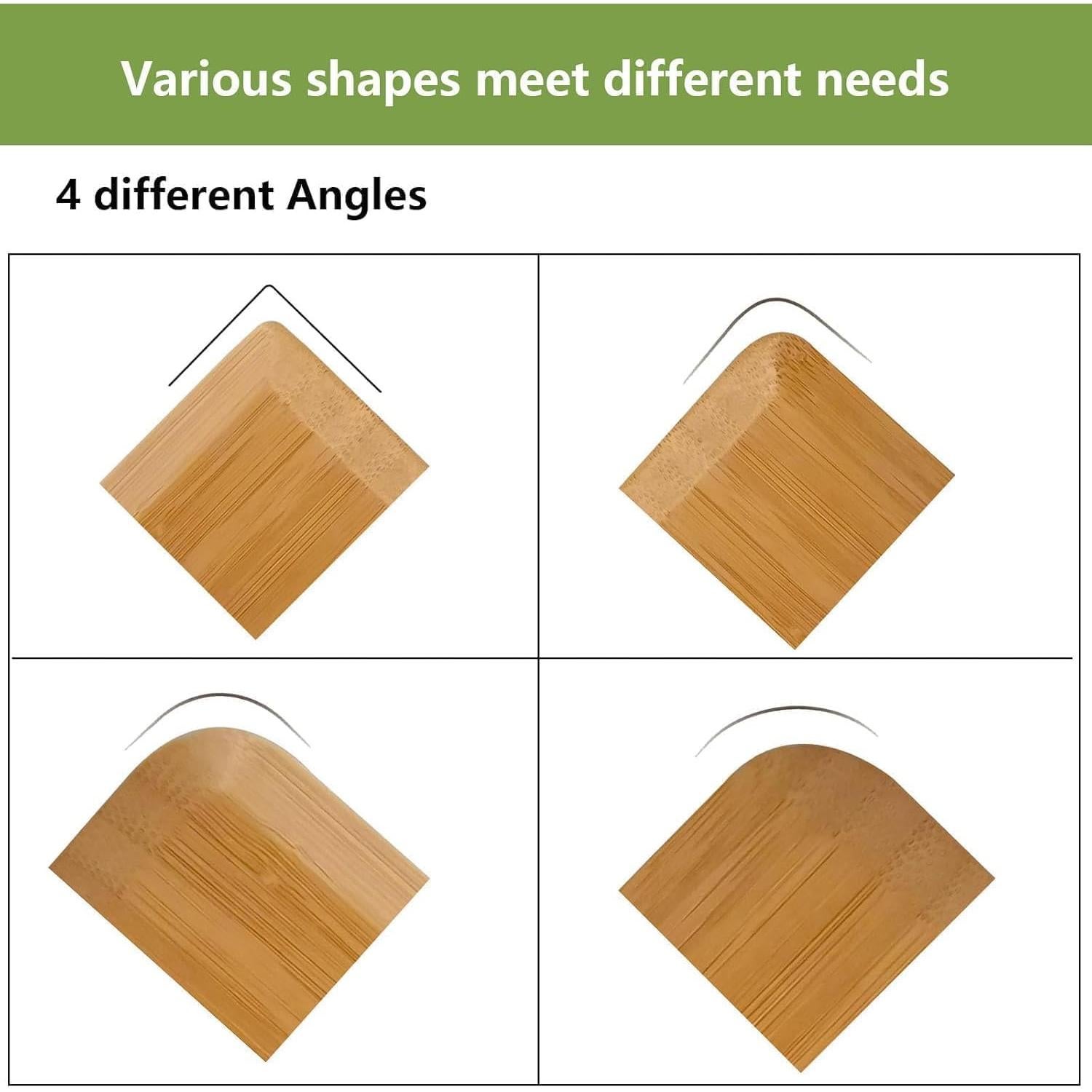 Cepillo de Fregar de Bambú y Raspador de Sartén - 4 Unidades