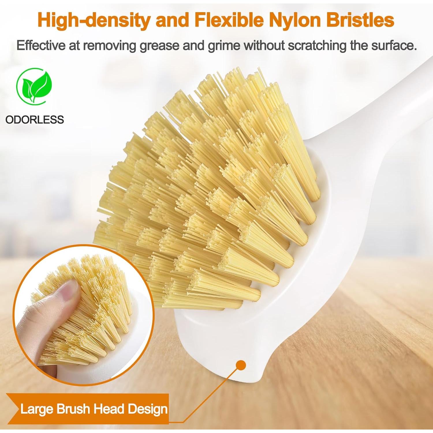 Cepillo de Platos SOGCASE con Mango de Bambú - Paquete de 2