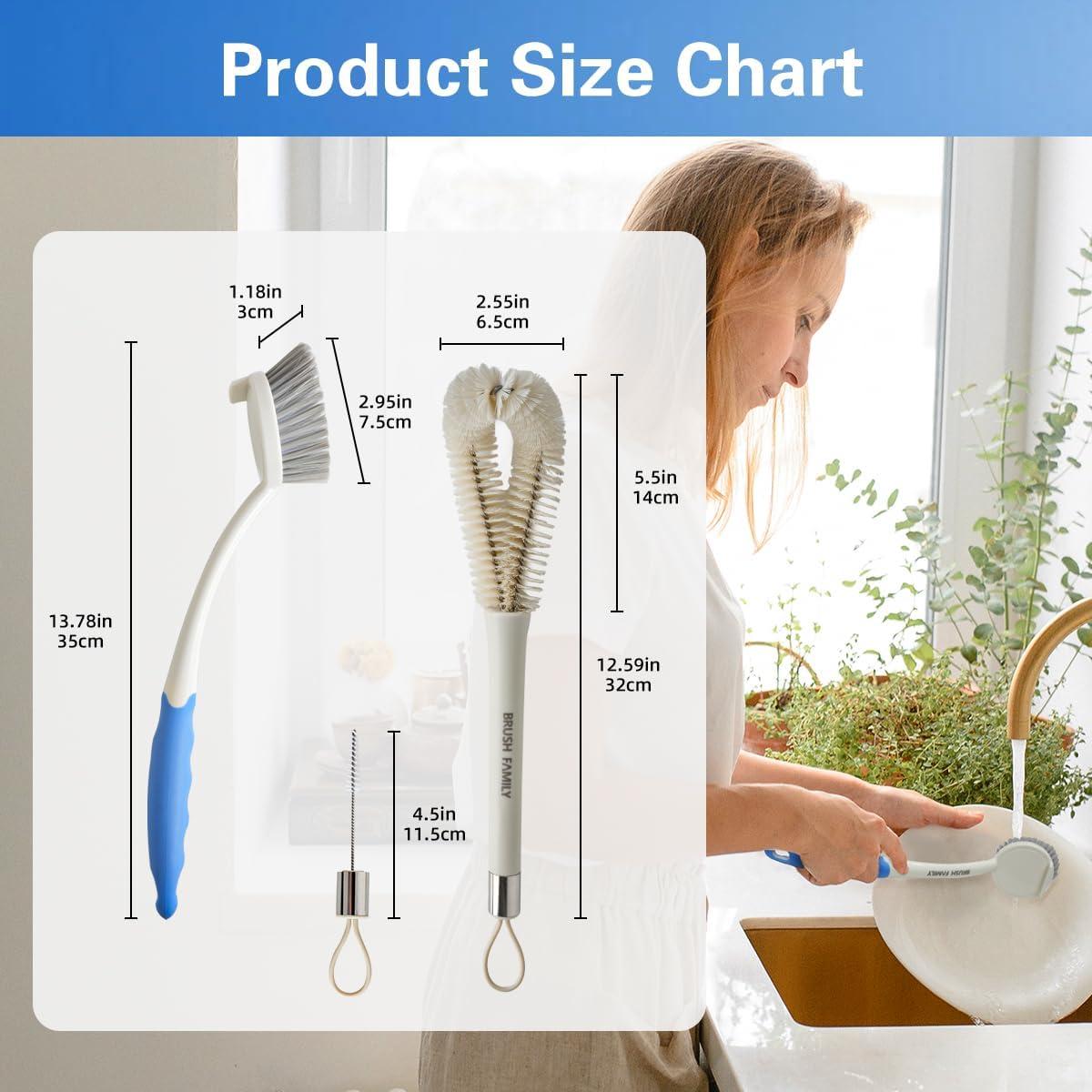 Juego de 2 cepillos de limpieza BRUSH FAMILY con raspador