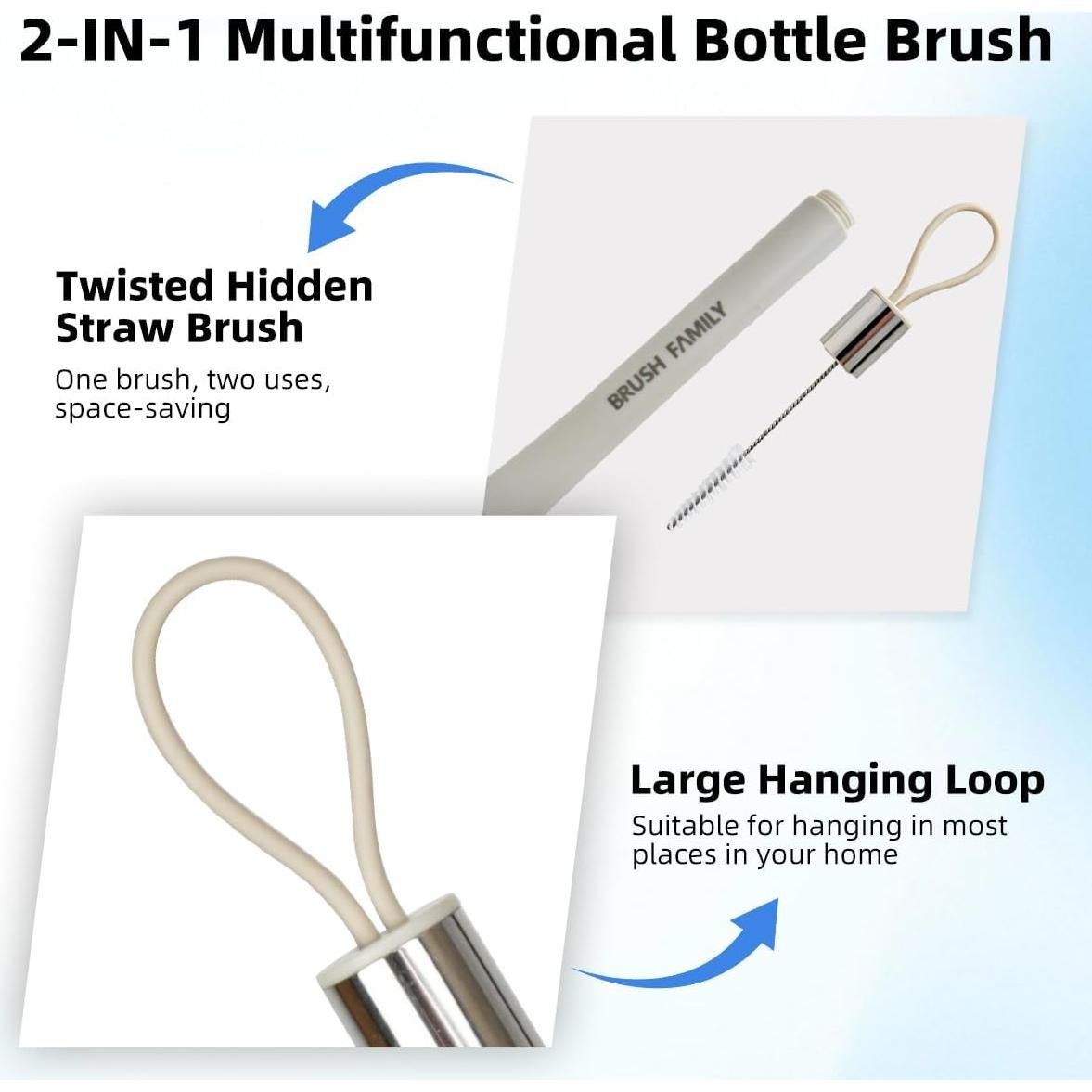 Juego de 2 cepillos de limpieza BRUSH FAMILY con raspador