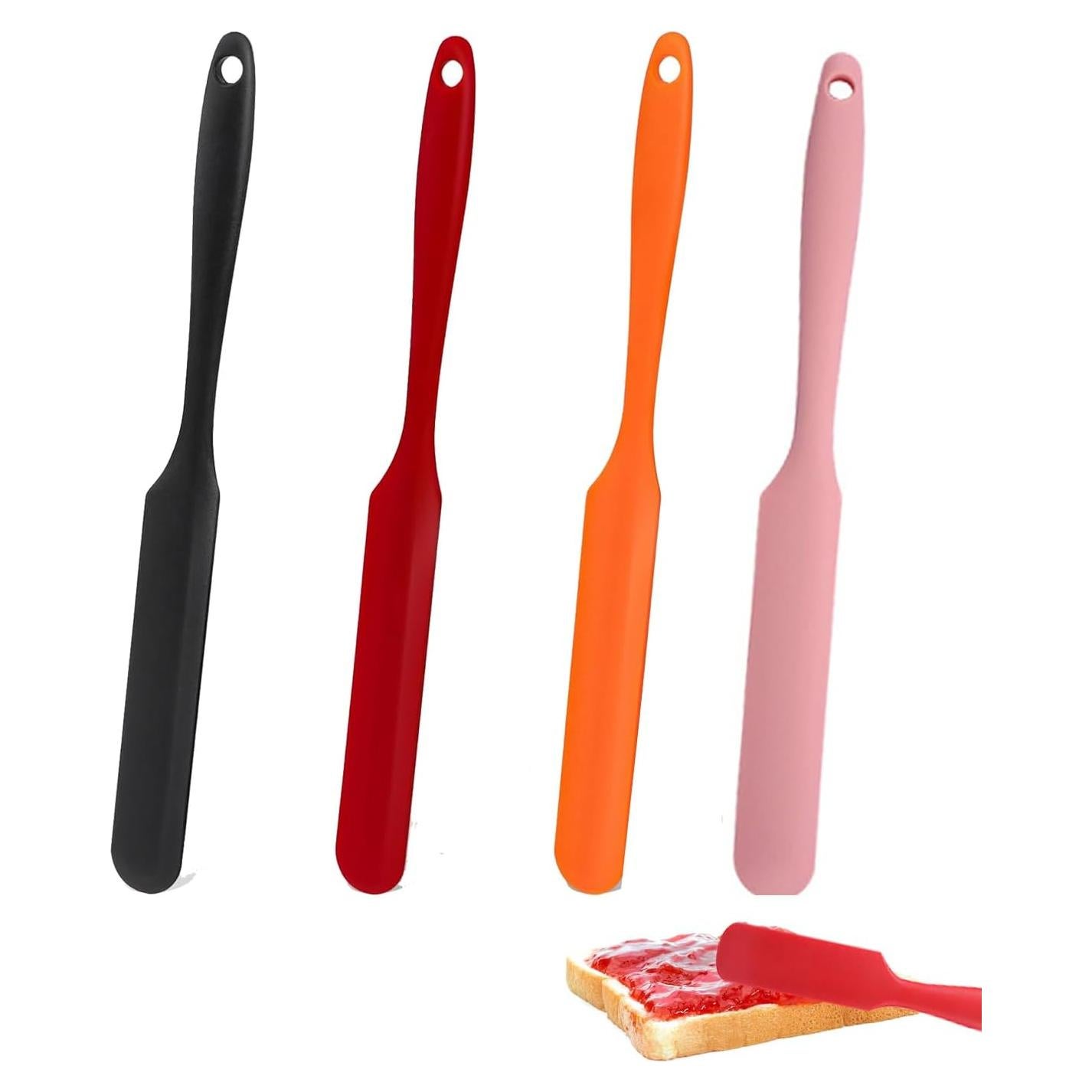 4 Espátulas de Silicona WenTigDY Resistente al Calor Apta Lavavajillas
