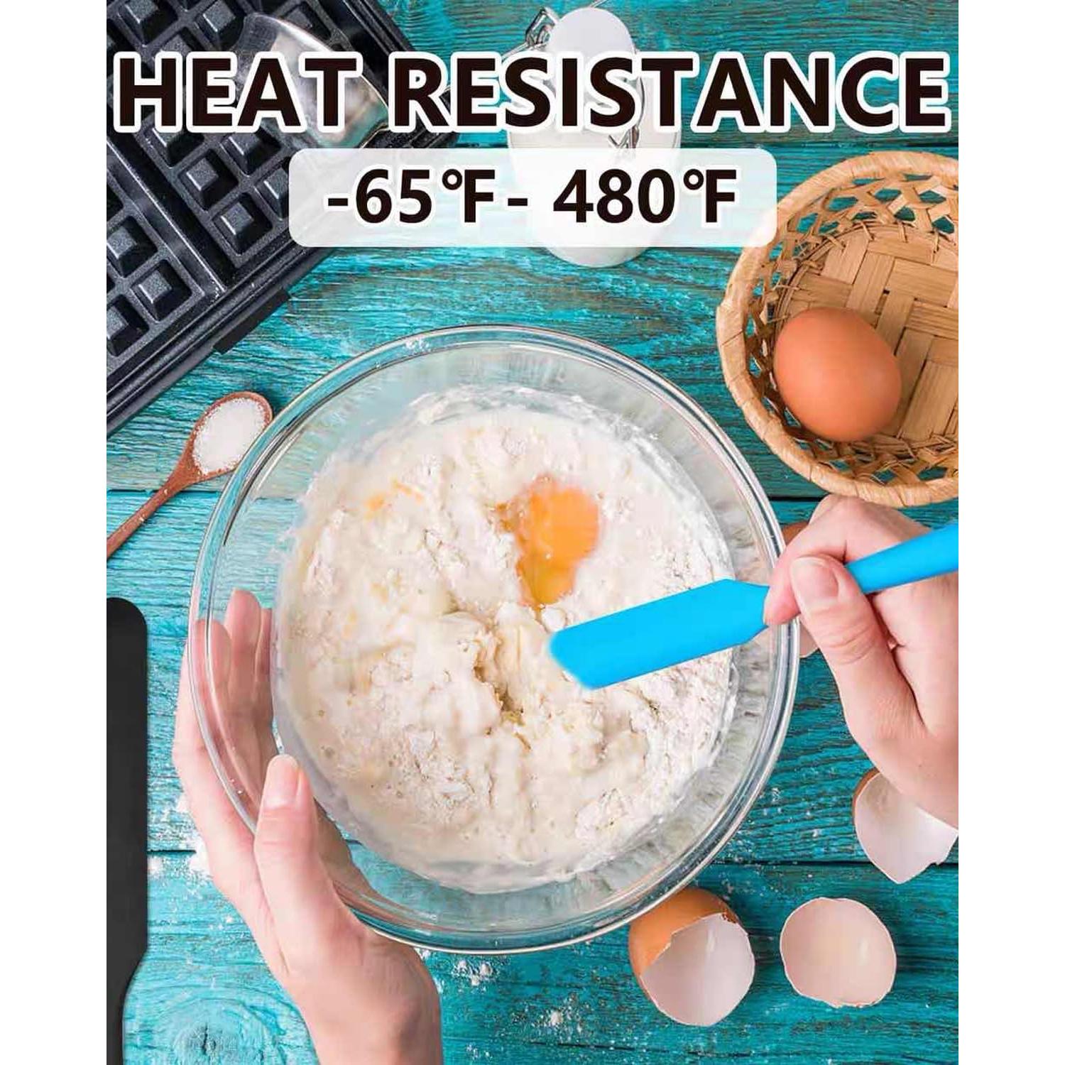 4 Espátulas de Silicona WenTigDY Resistente al Calor Apta Lavavajillas