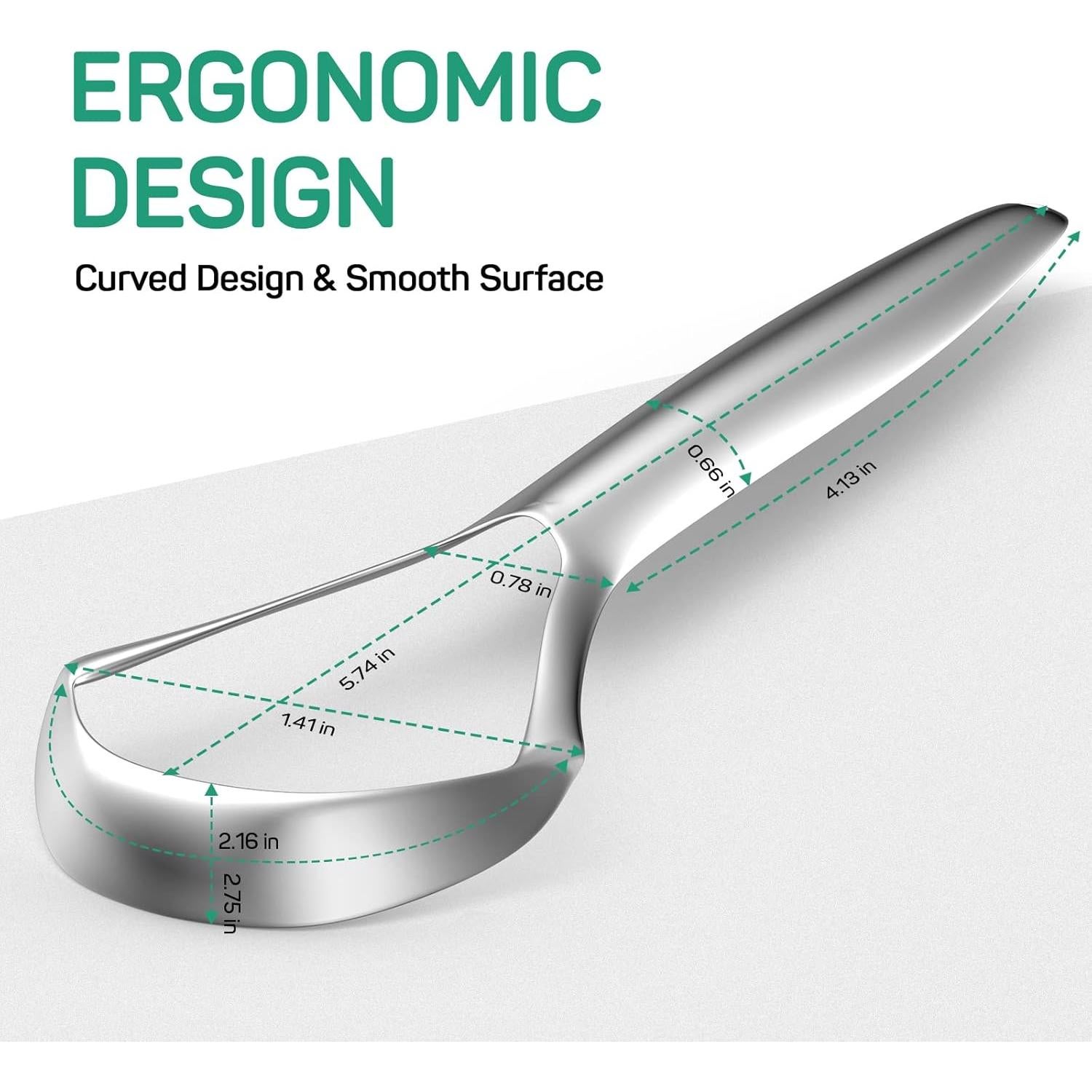 Raspador de Lengua RONAVO Acero Inoxidable 2 Piezas