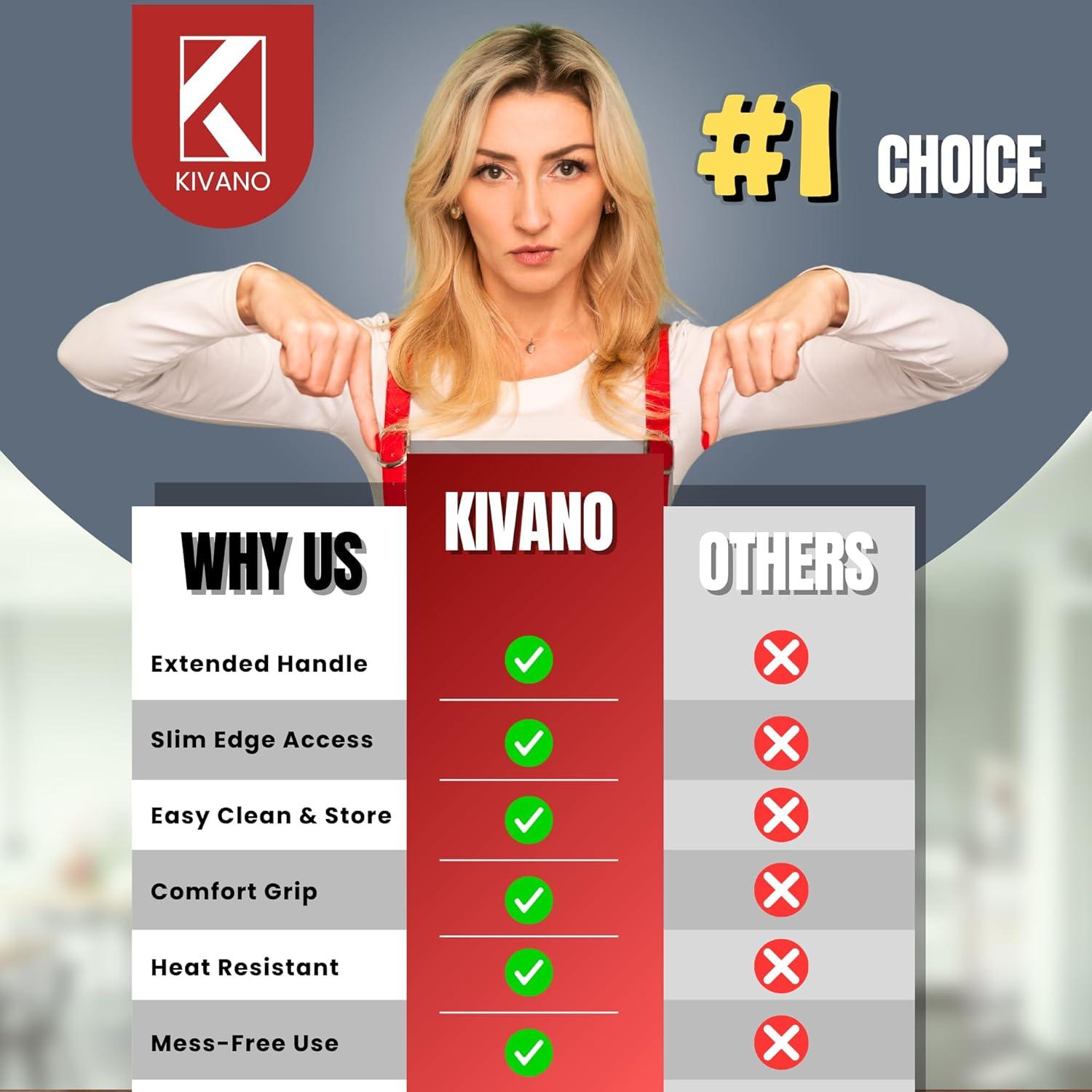 Estropajo de Hierro Fundido KIVANO con Raspador y Mango Antideslizante