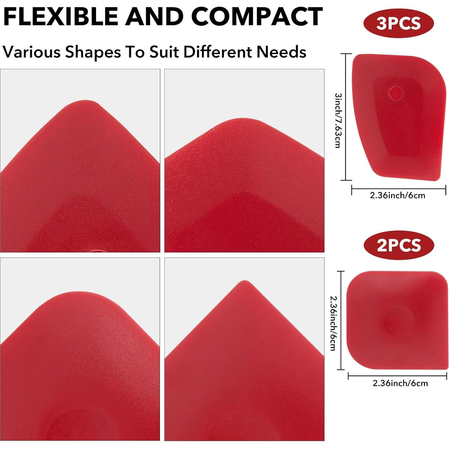 Juego de Raspadores de Plástico Haikole 5 Piezas para Cocina
