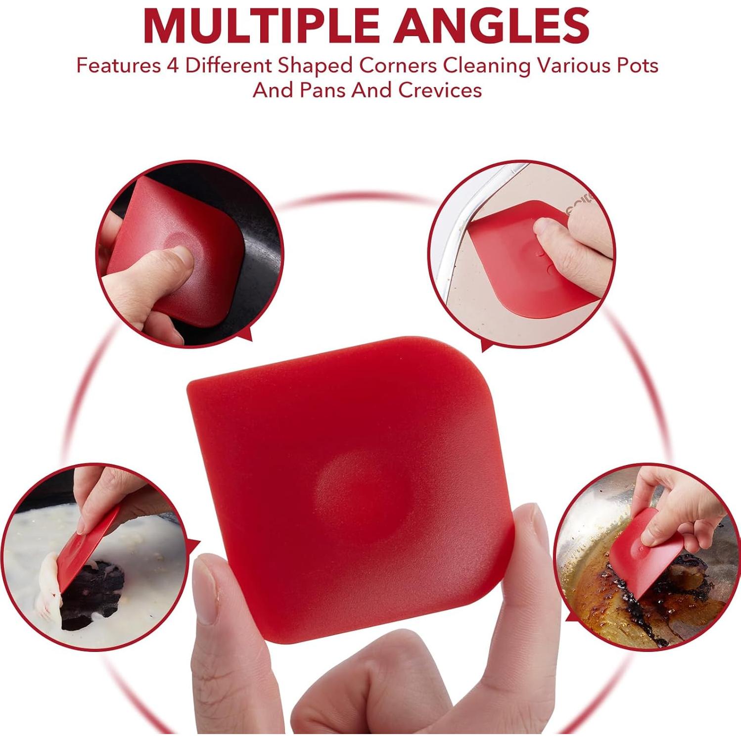 Juego de Raspadores de Plástico Haikole 5 Piezas para Cocina