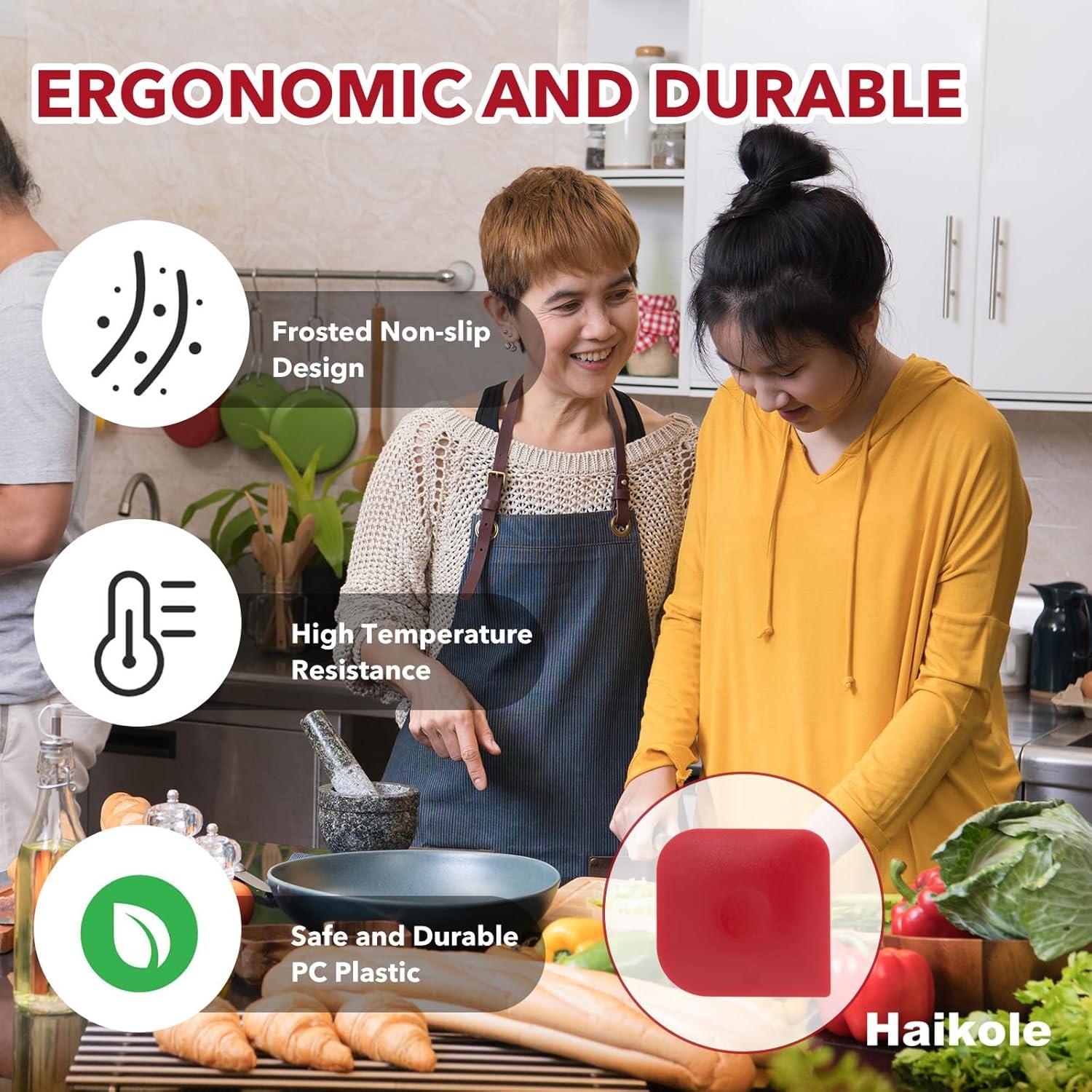 Juego de Raspadores de Plástico Haikole 5 Piezas para Cocina