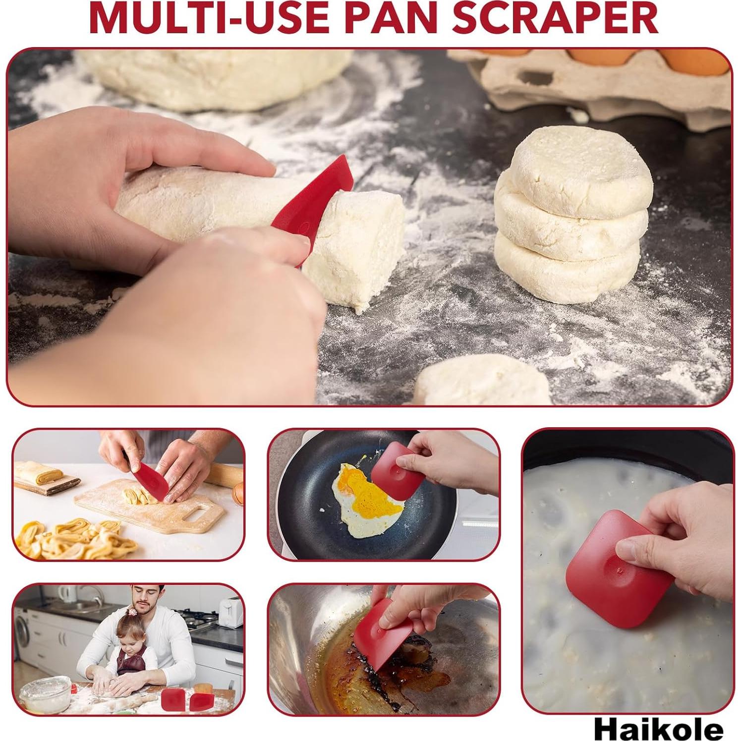 Juego de Raspadores de Plástico Haikole 5 Piezas para Cocina