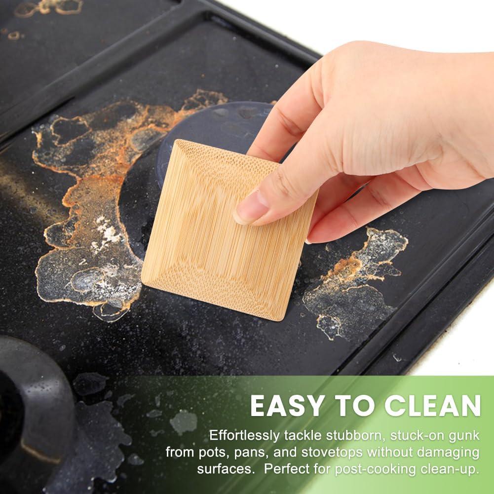 6 Raspadores de Bambú Velarionna para Limpiar Utensilios 7cm