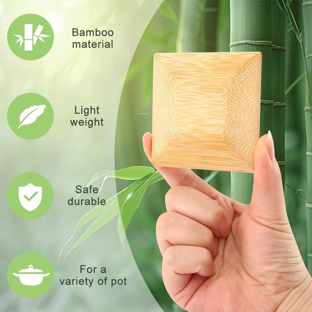 6 Raspadores de Bambú Velarionna para Limpiar Utensilios 7cm