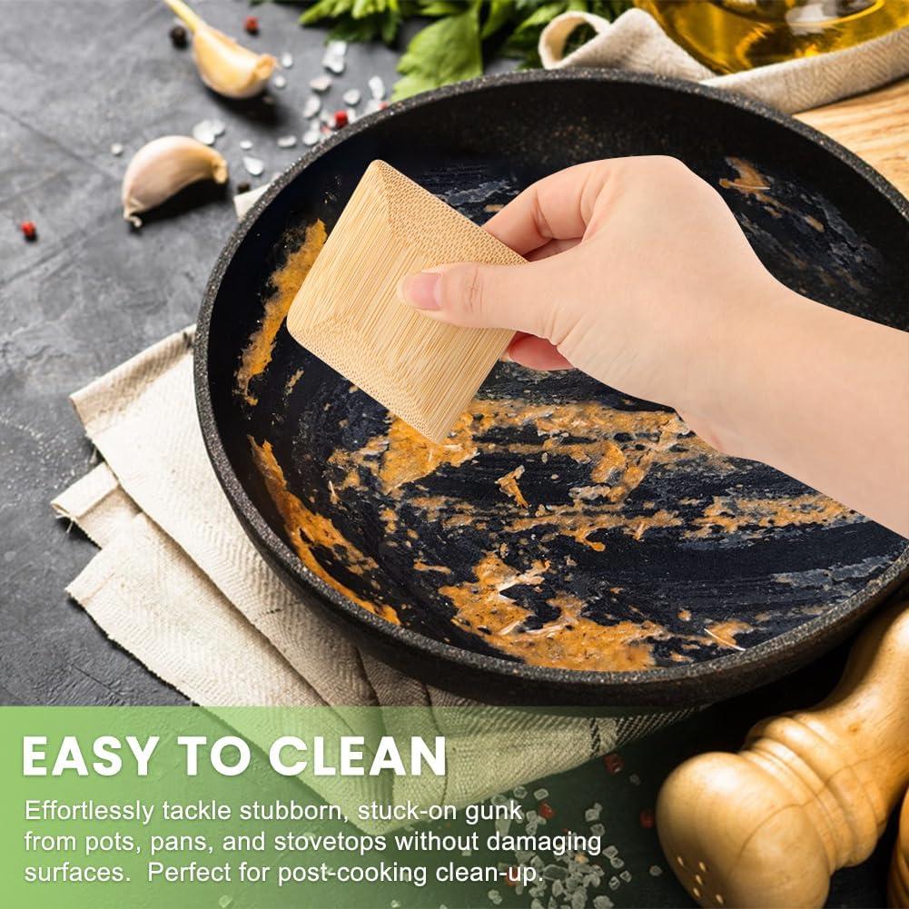 6 Raspadores de Bambú Velarionna para Limpiar Utensilios 7cm