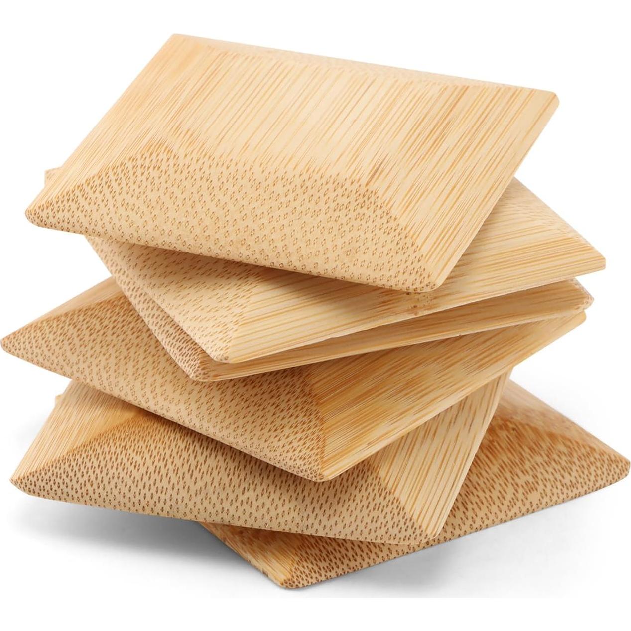 6 Raspadores de Bambú Velarionna para Limpiar Utensilios 7cm