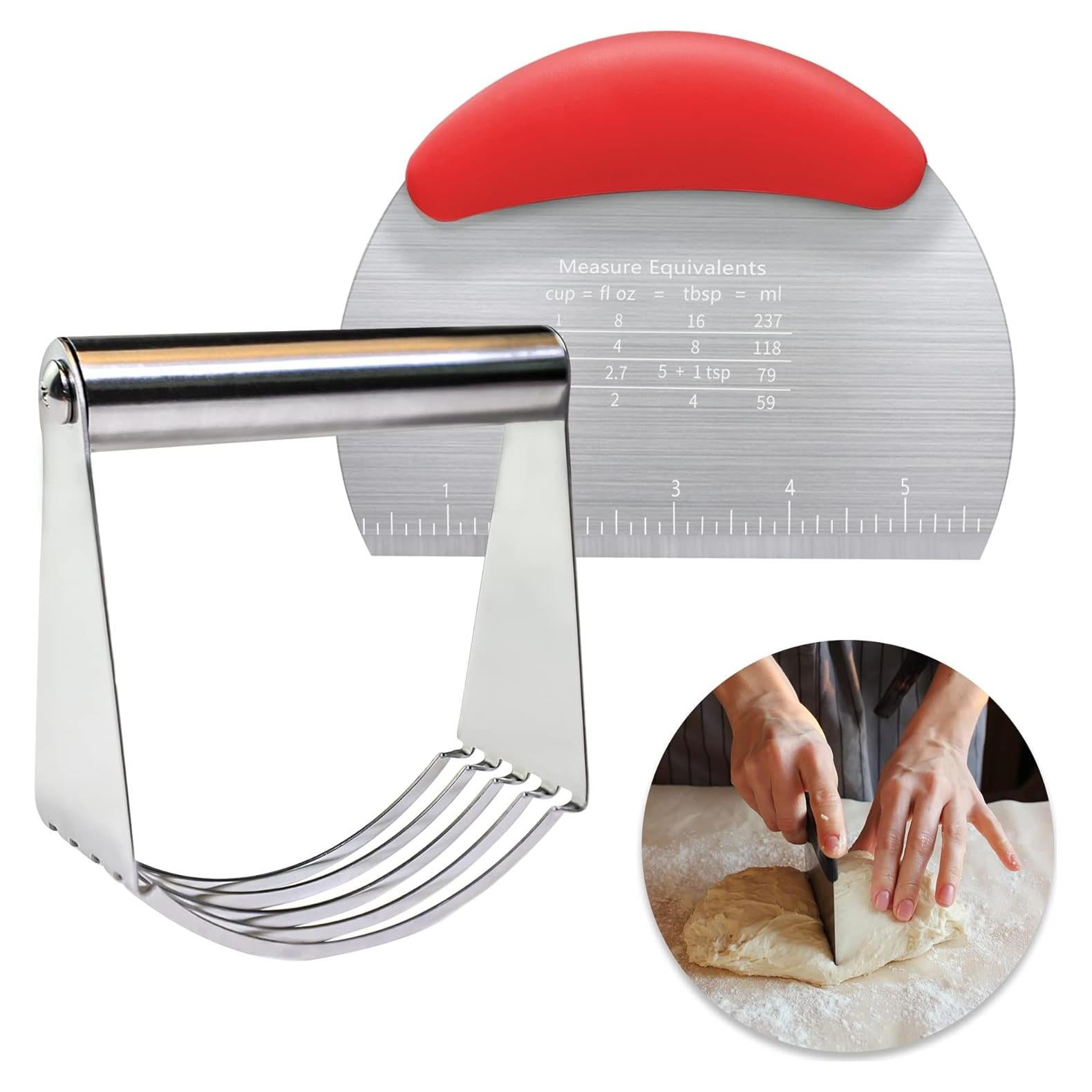 Cortador de Masa Choicy de Acero Inoxidable 10.16 cm Rojo