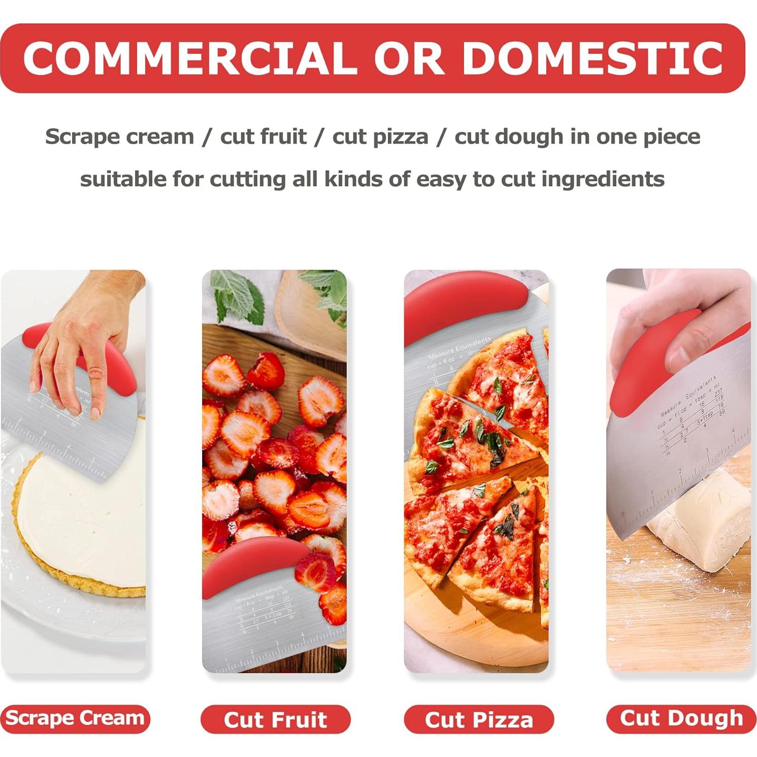 Cortador de Masa Choicy de Acero Inoxidable 10.16 cm Rojo