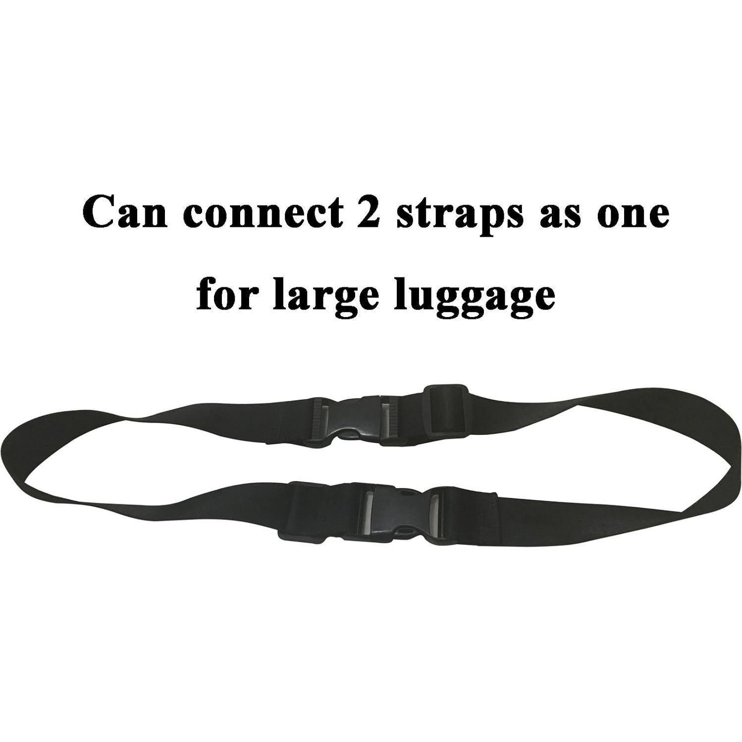 Correa de Equipaje Ajustable Monochef 2 Pcs Negra TSA