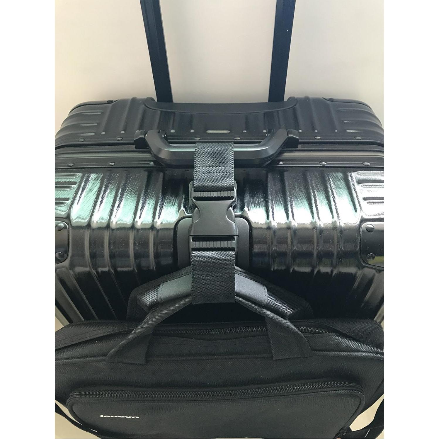 Correa de Equipaje Ajustable Monochef 2 Pcs Negra TSA