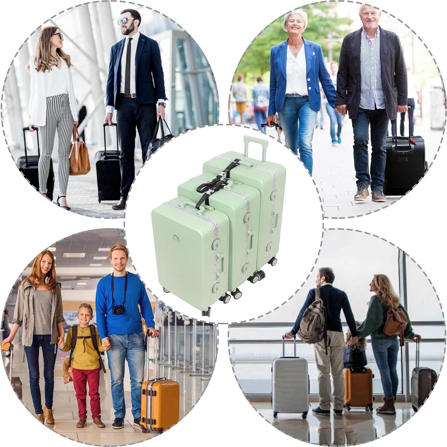 Correas de Equipaje Vividwise Ajustables 86.4-111.8 cm Negro