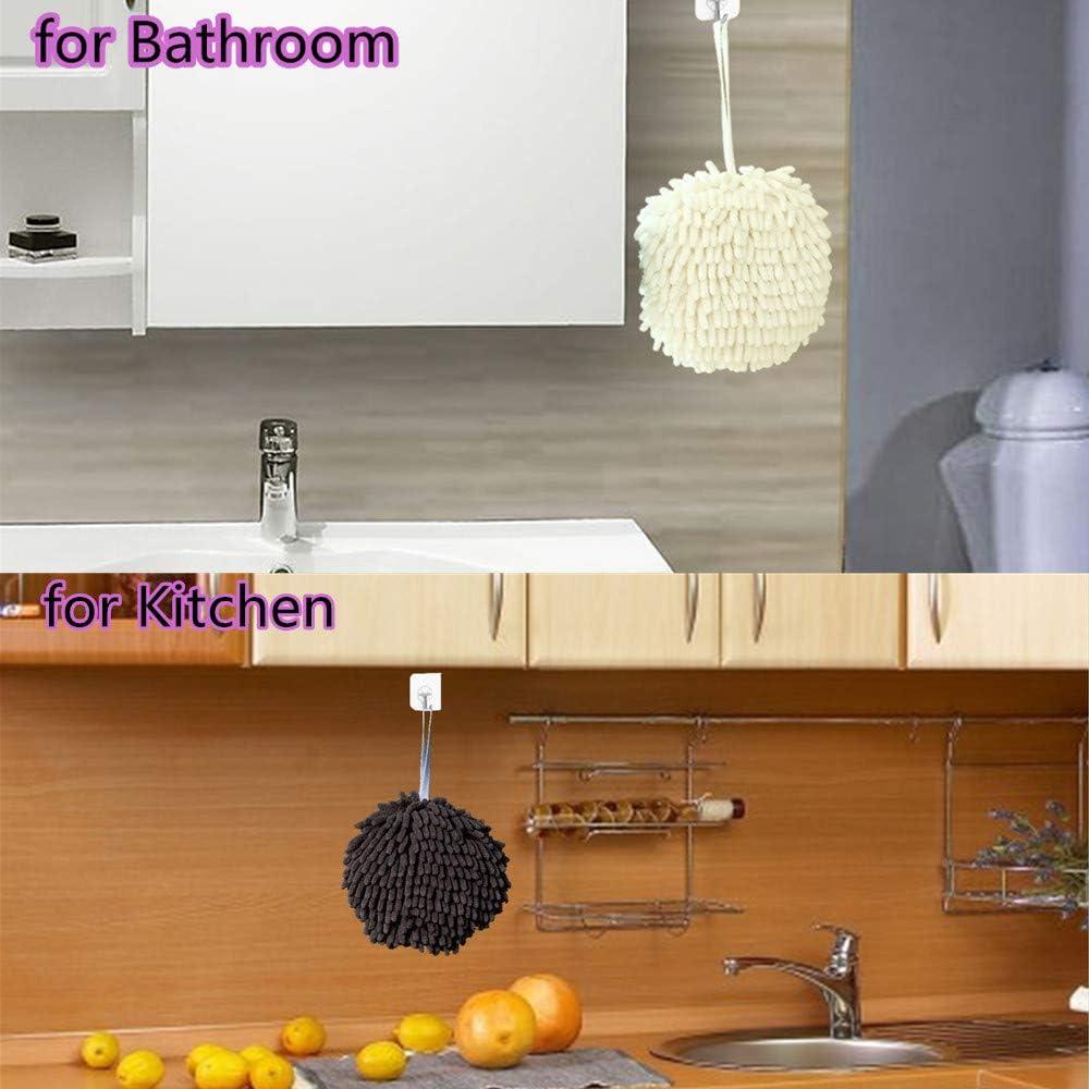 Toalla de Mano Zapikic Chenille Gris 2 Piezas con Asa Colgante