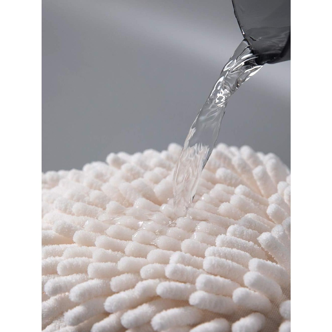 Toallas de Mano Chenille MAYITBE Grises Suaves y Absorbentes - 2 Unidades