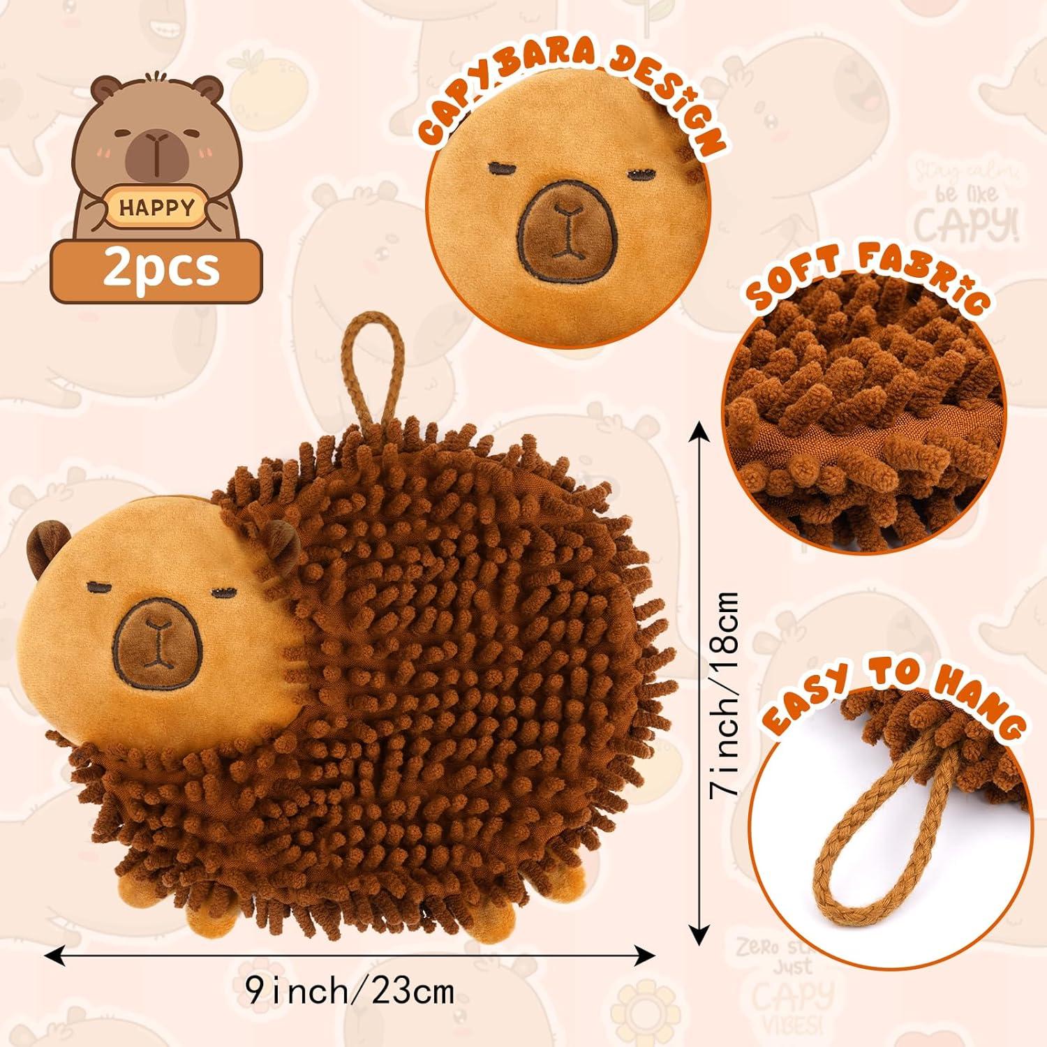 Toallas de Mano de Microfibra Prewplam - 2 Pcs Capibara