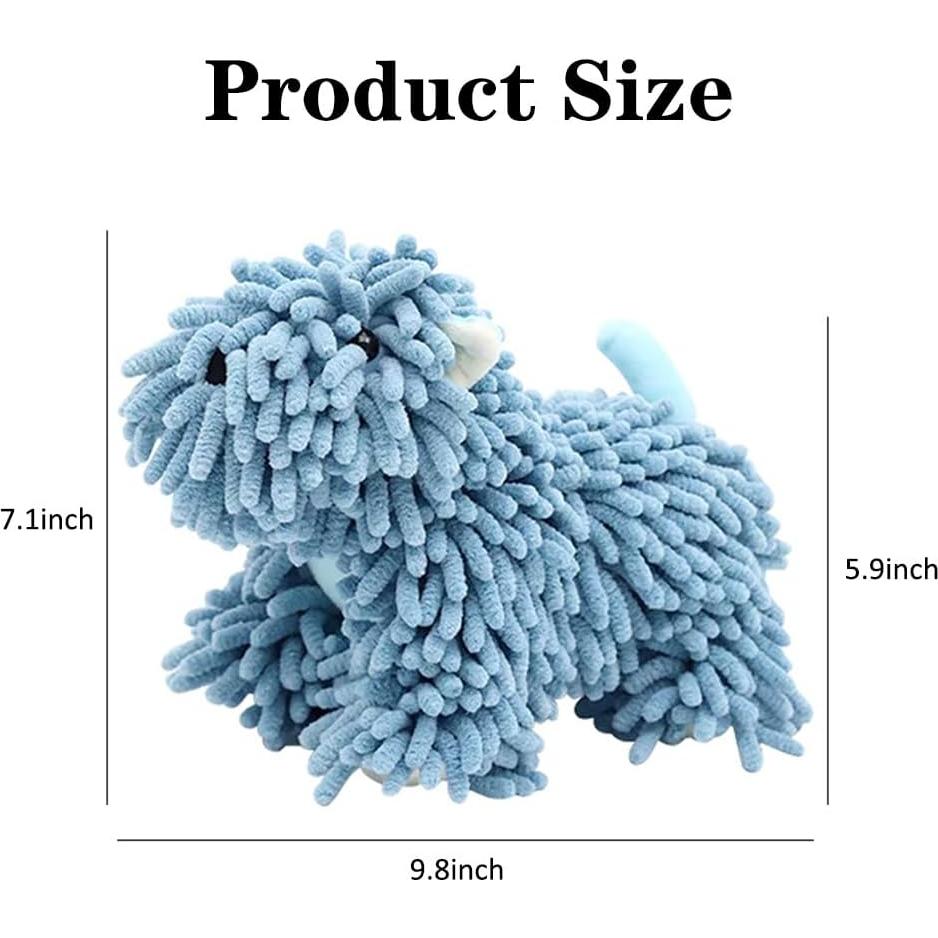 Toalla de Mano Chenille Shapeazy - Diseño Perro Marrón 24.9x18 cm